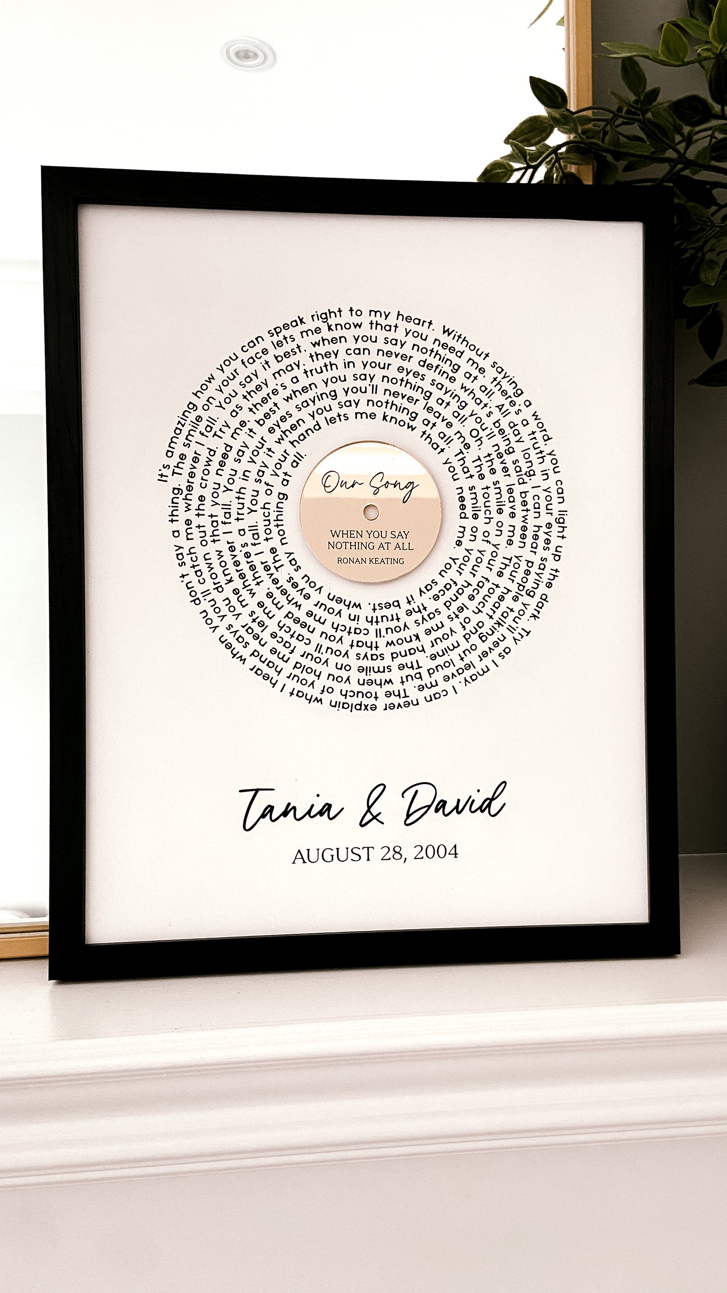 Song Lyric Wall Art - The Cozy Nest Handmade