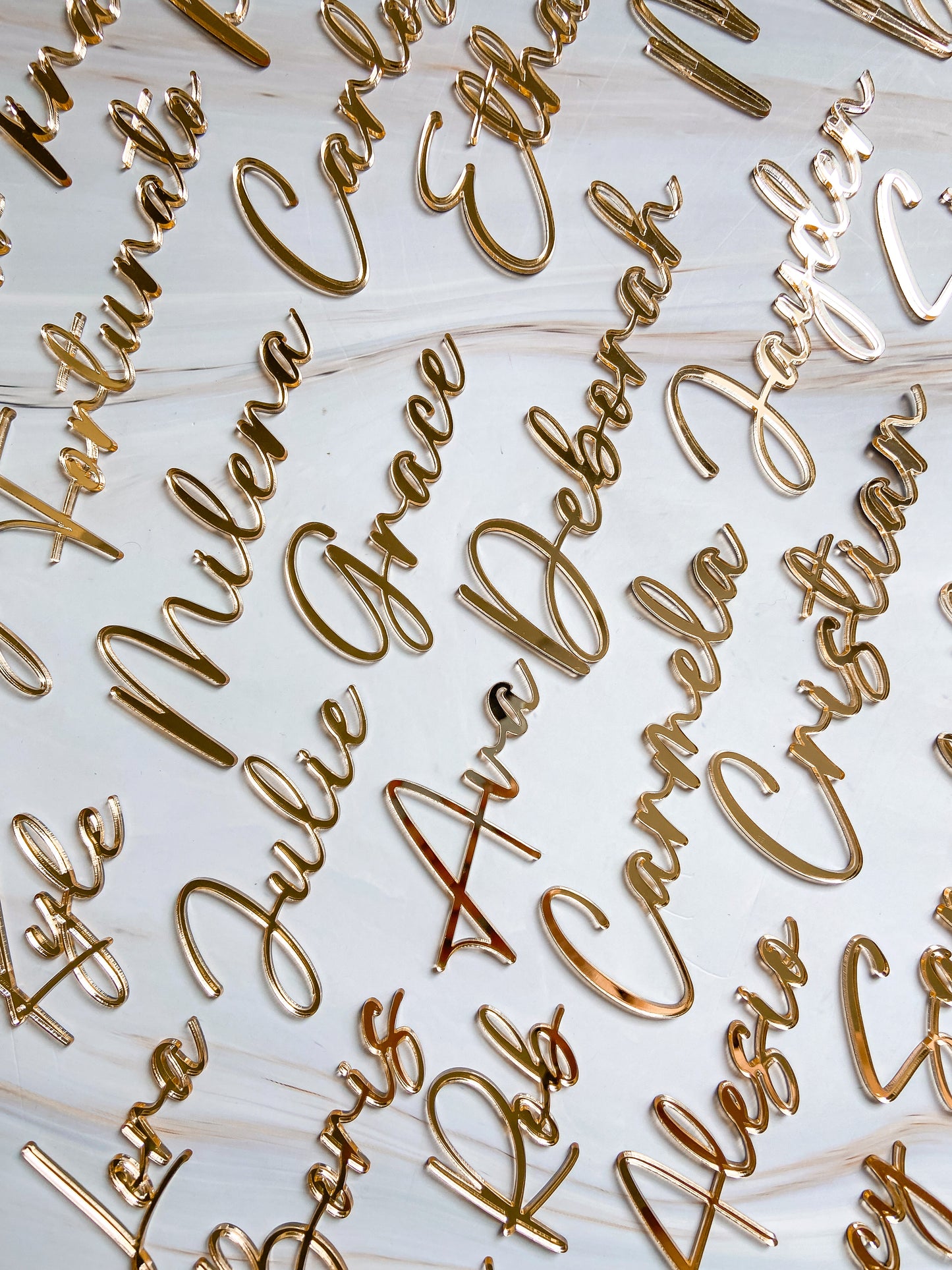 Acrylic Seating Cards - Name Cutouts - The Cozy Nest Handmade