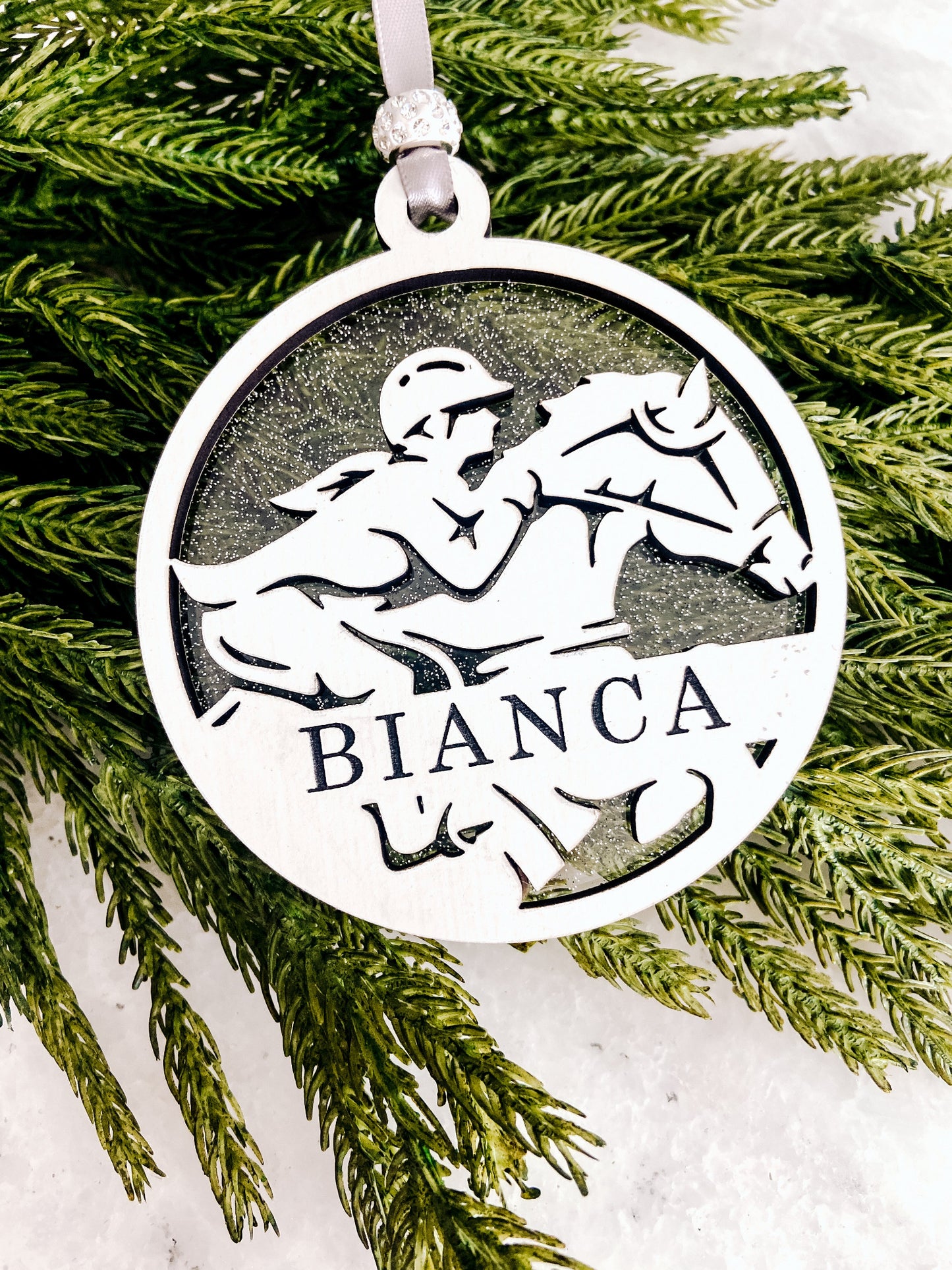 personalized kids Hobby sport Christmas Ornament equestrian