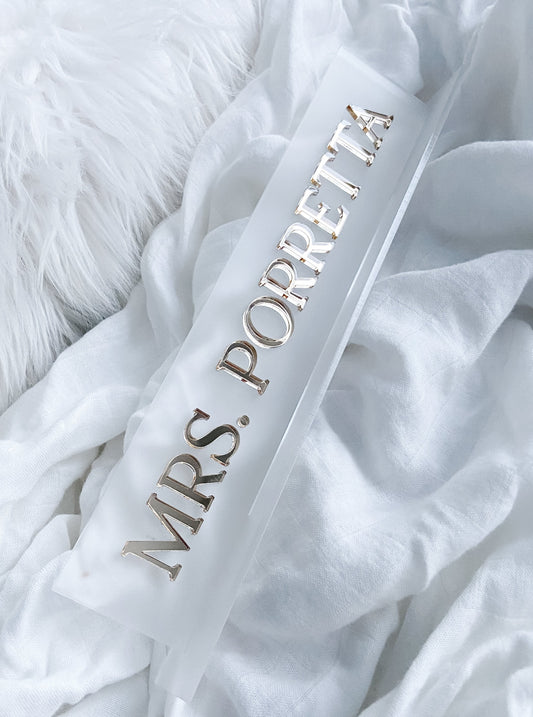 Acrylic Desk Name Plate - Solid - The Cozy Nest Handmade