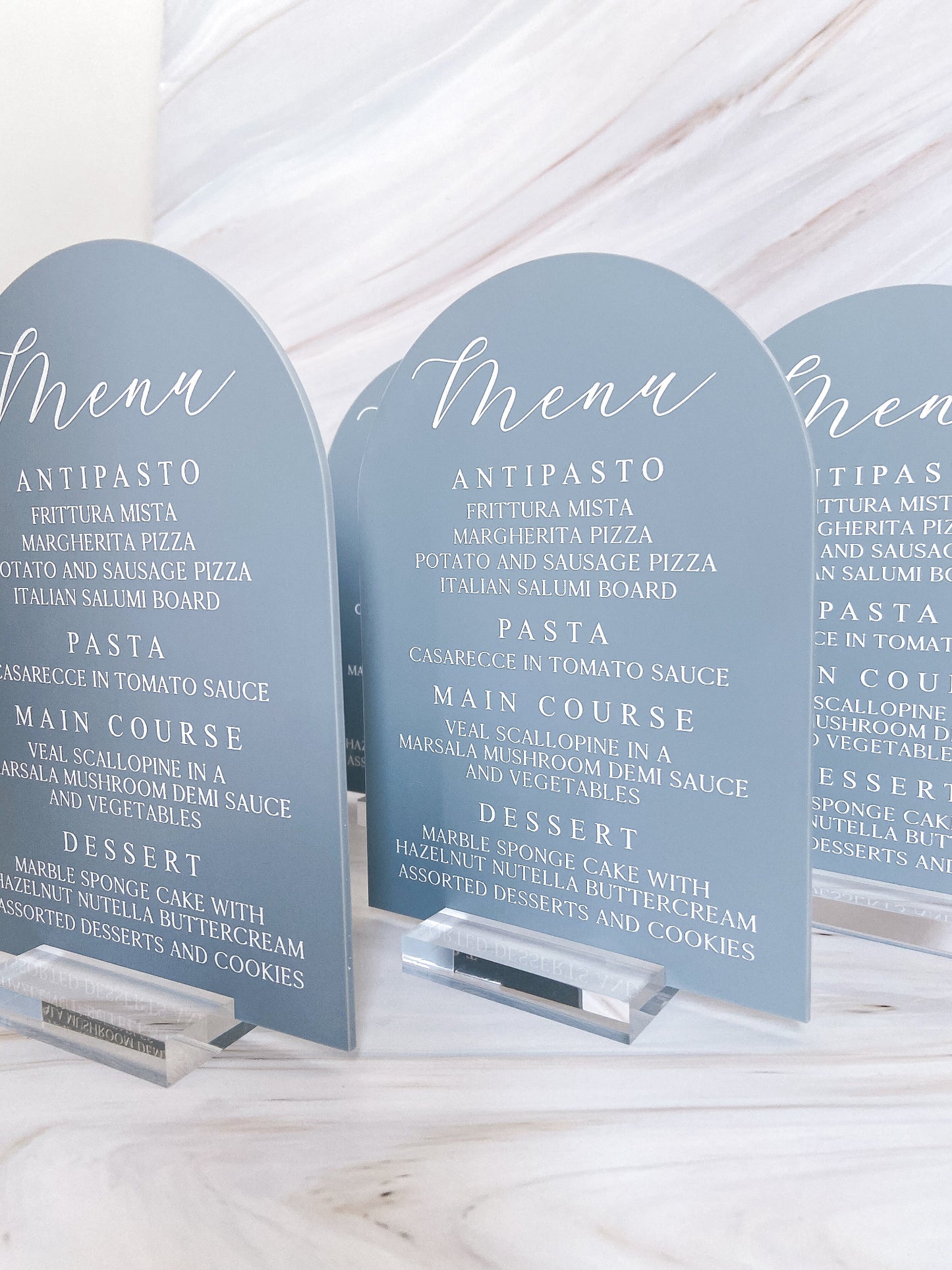 Acrylic Event Table Menus - The Cozy Nest Handmade