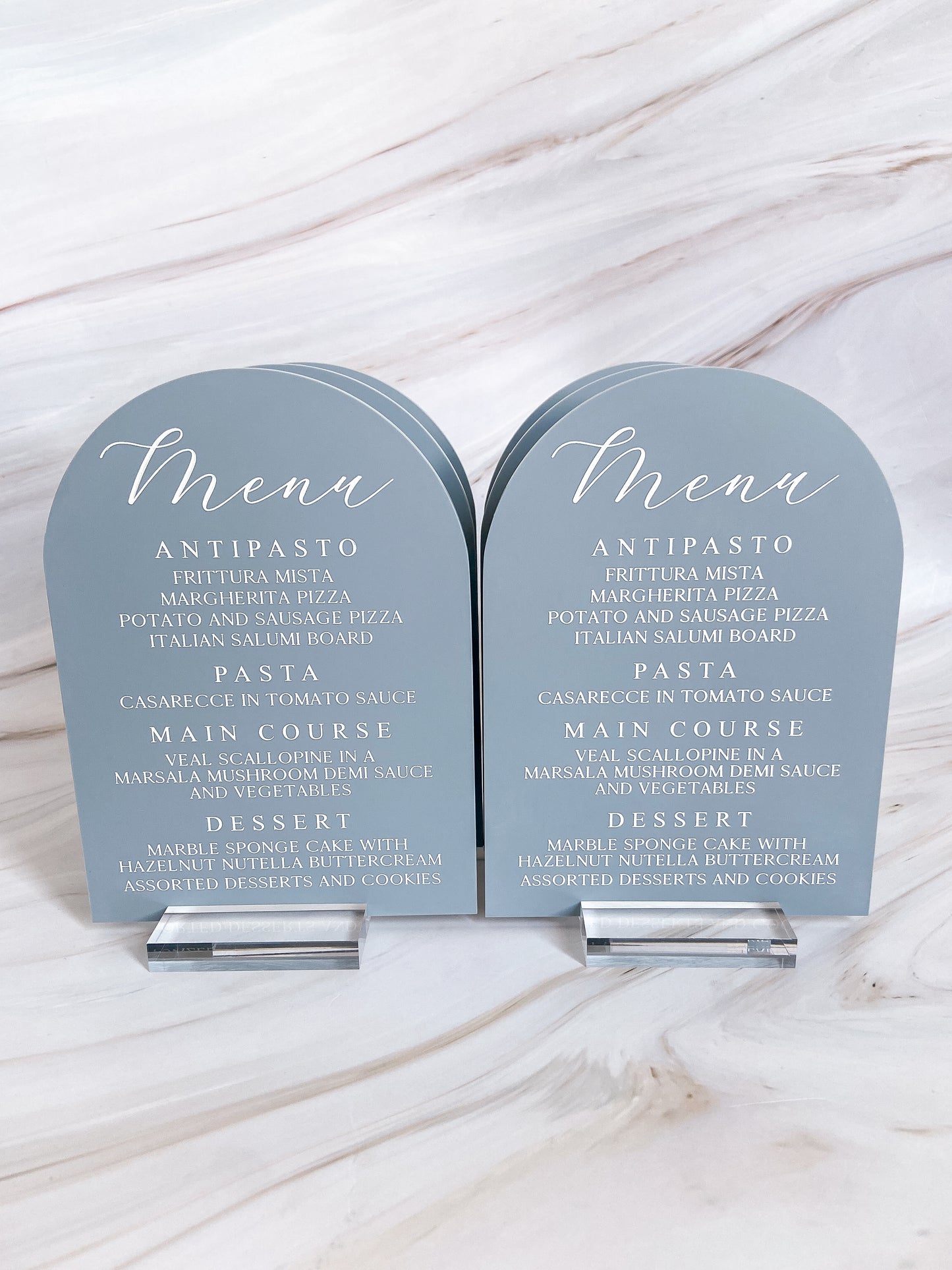 Acrylic Event Table Menus - The Cozy Nest Handmade