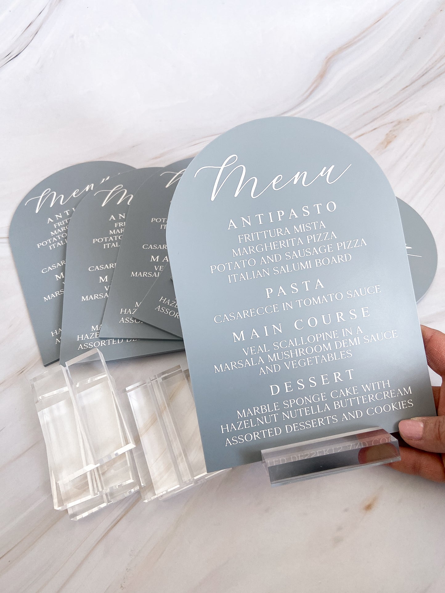 Acrylic Event Table Menus - The Cozy Nest Handmade