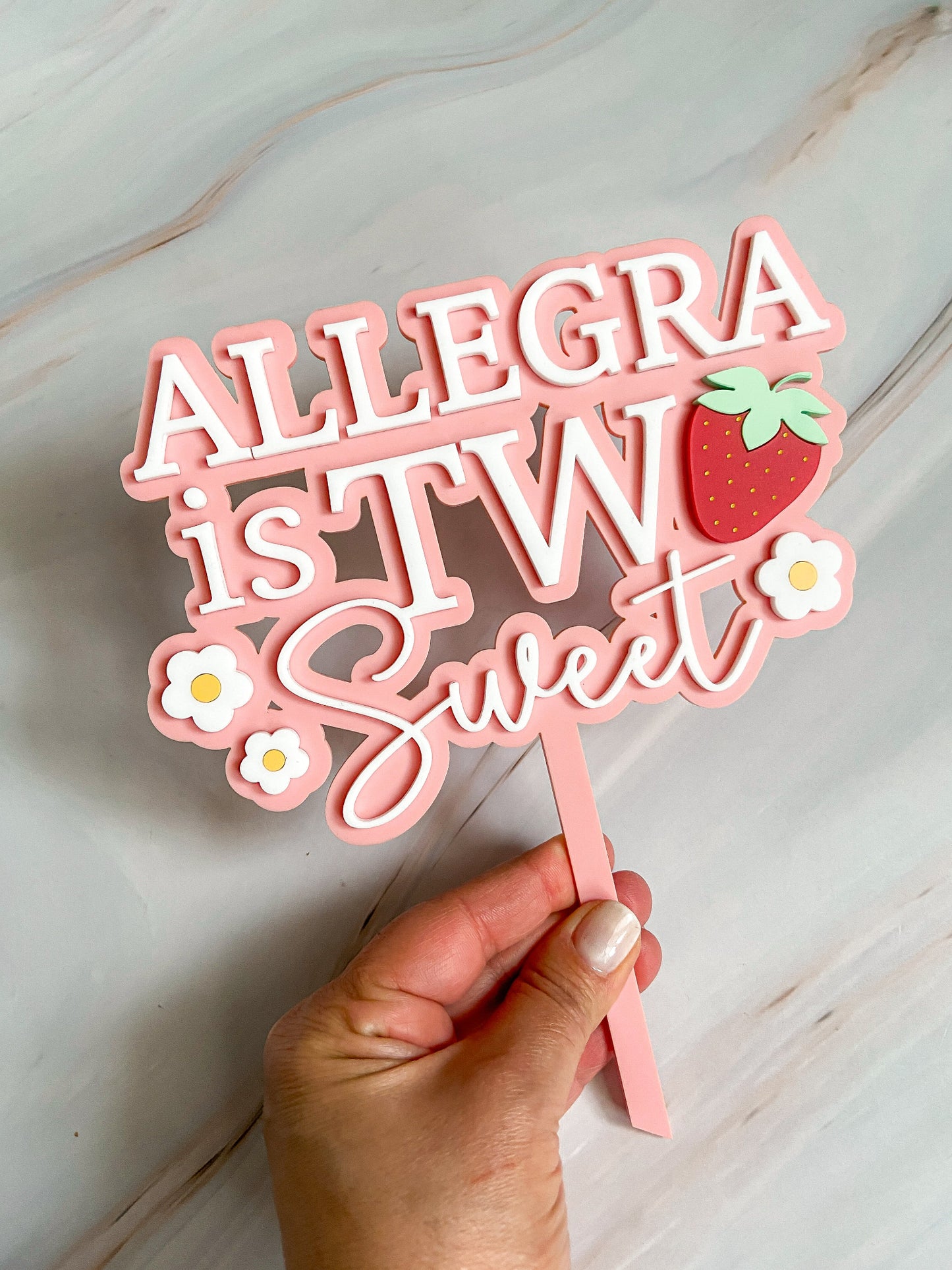 Custom Designed Cake Topper - The Cozy Nest Handmade
