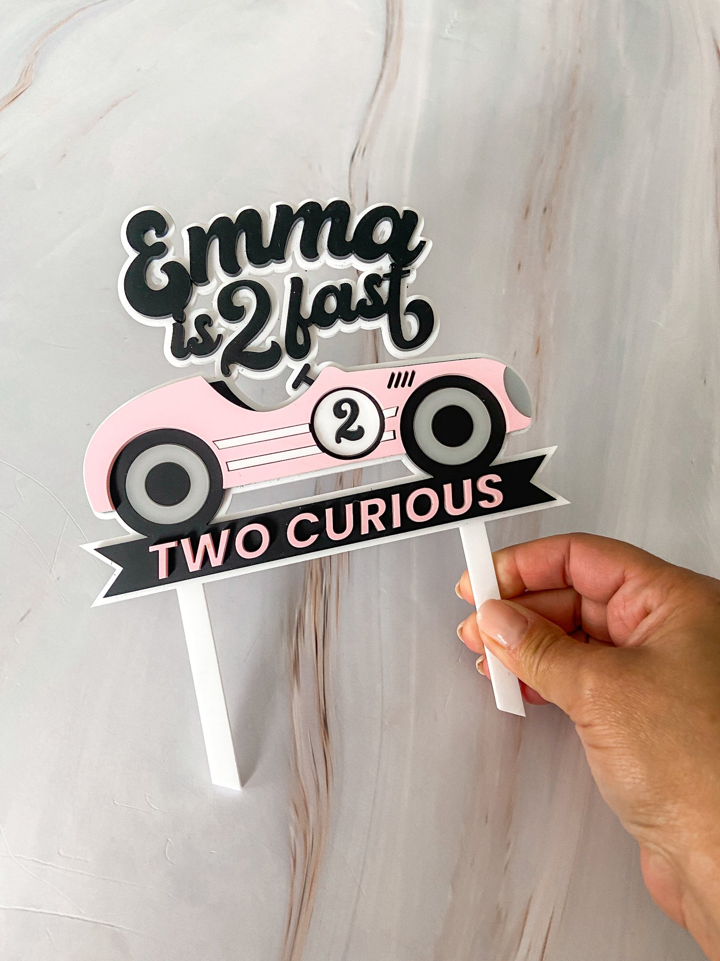 2 Fast 2 Curious Cake Topper