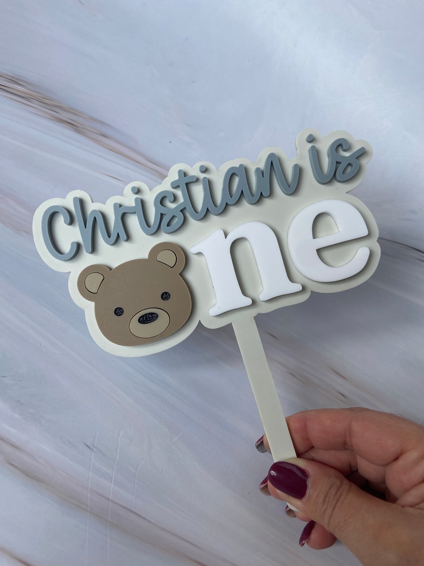 Custom Designed Cake Topper - The Cozy Nest Handmade