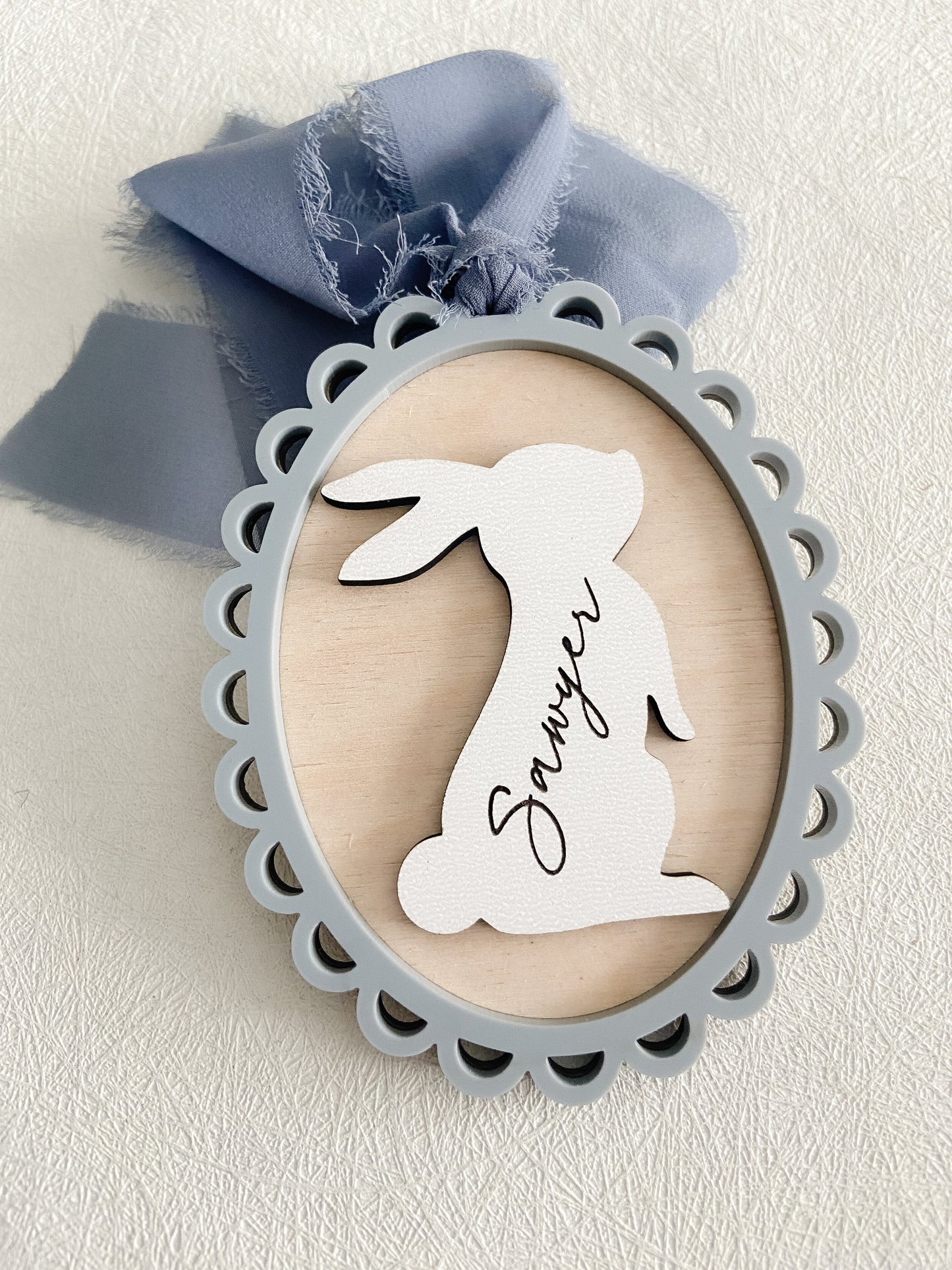 Scalloped Vintage Easter Tag - The Cozy Nest Handmade