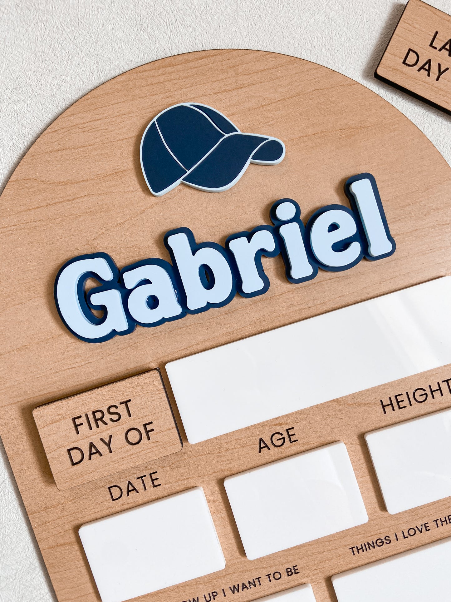 Personalized First and Last Day of School Board - Boy