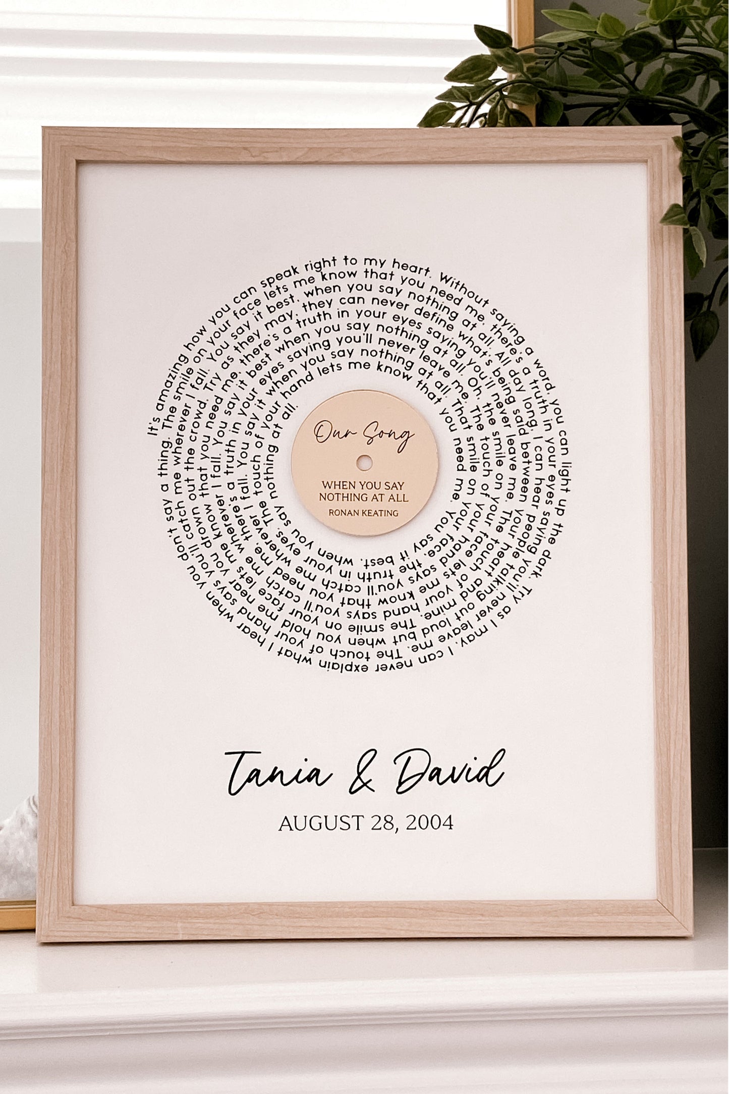 Song Lyric Wall Art - The Cozy Nest Handmade
