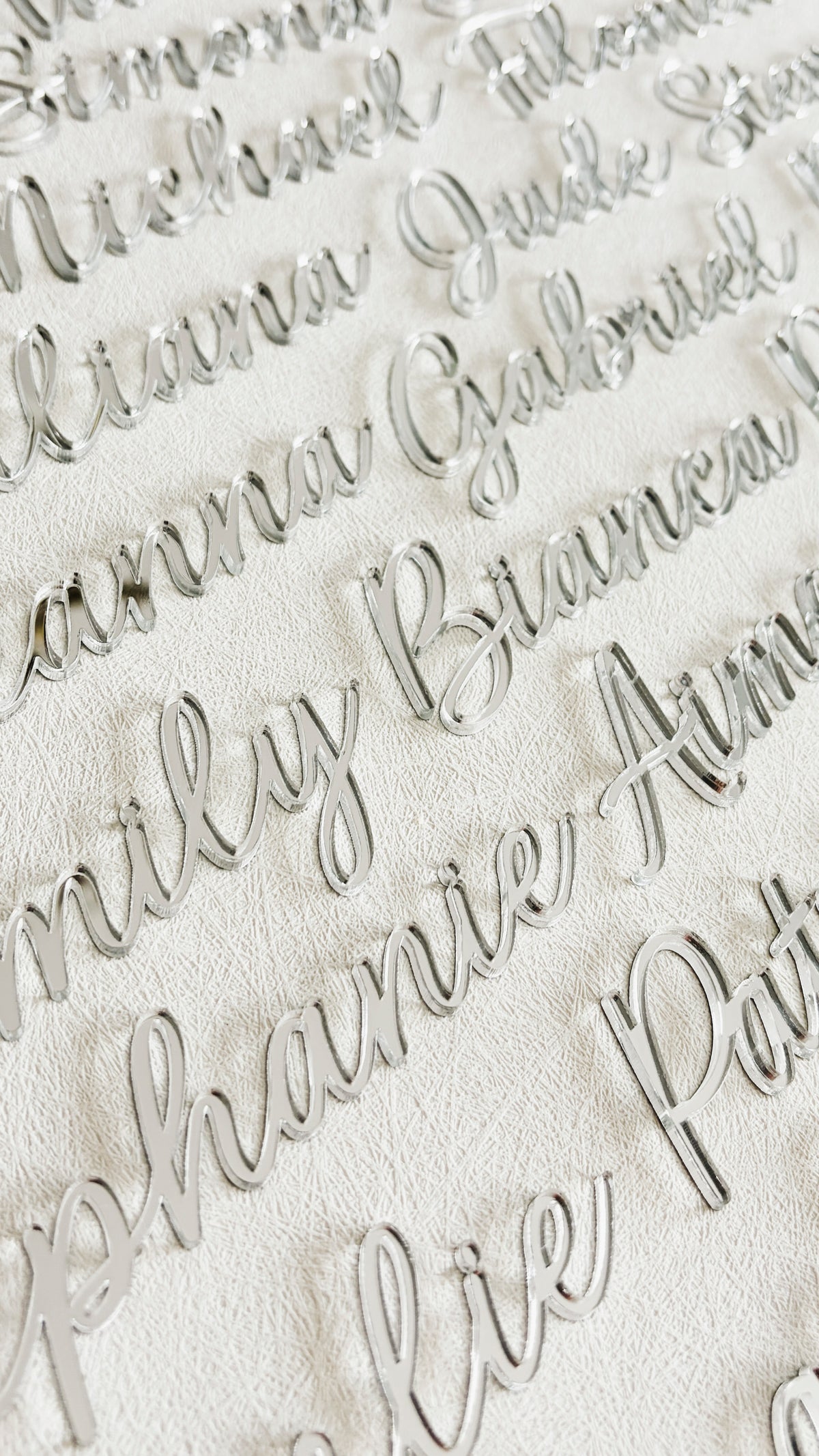 Acrylic Seating Cards - Name Cutouts