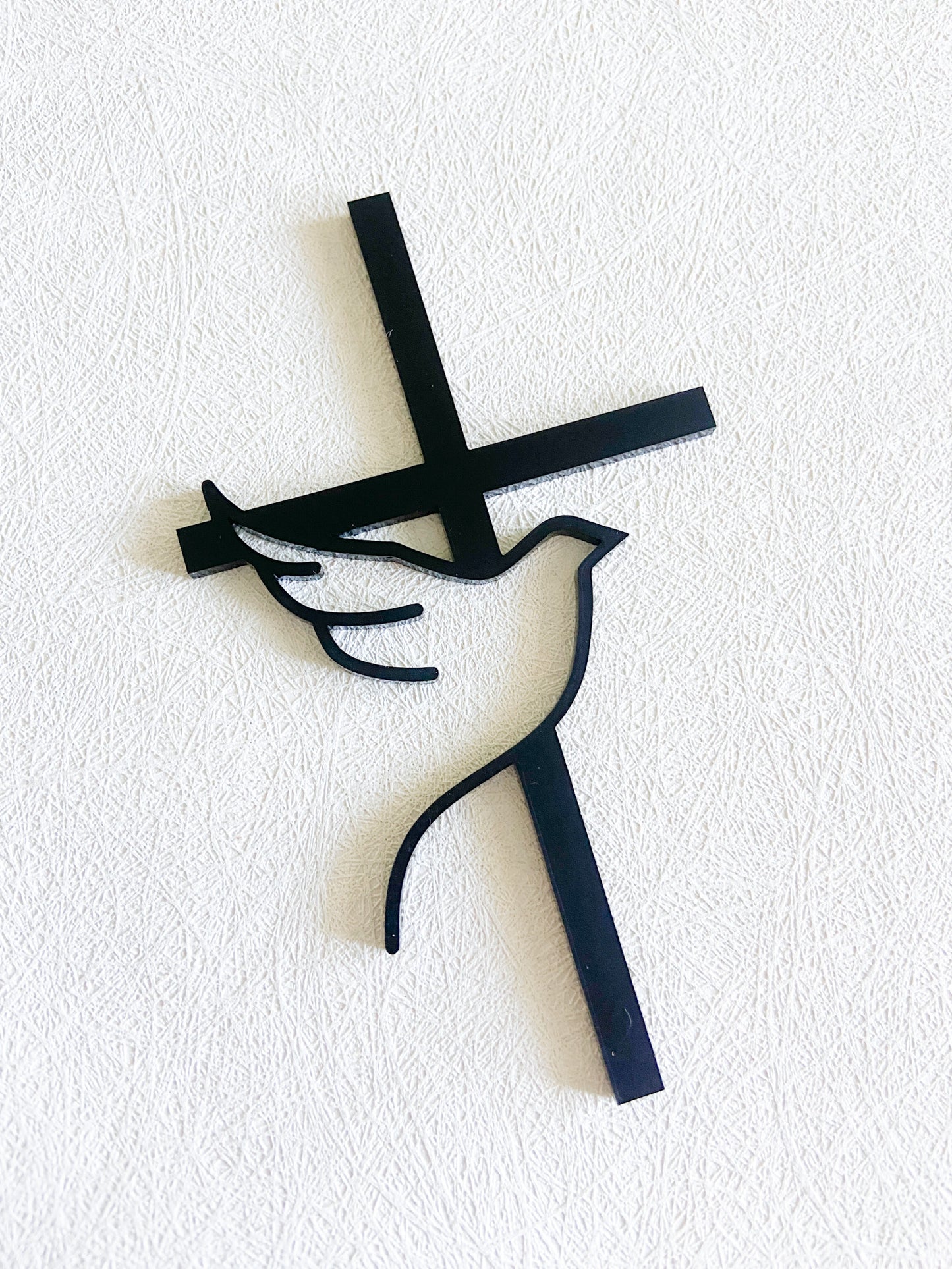 Confirmation Cross with Dove Cake Charm