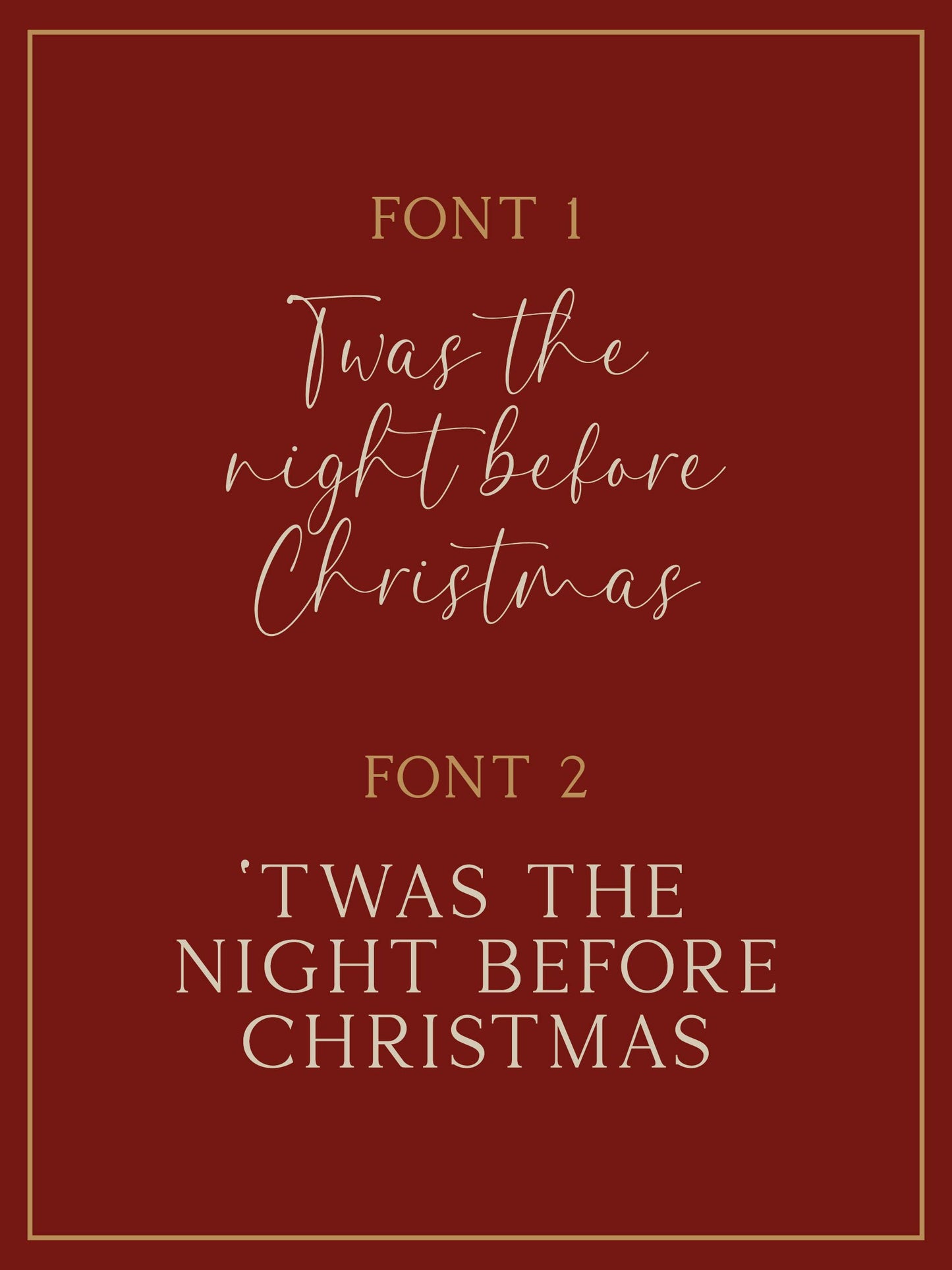 stocking tag fonts