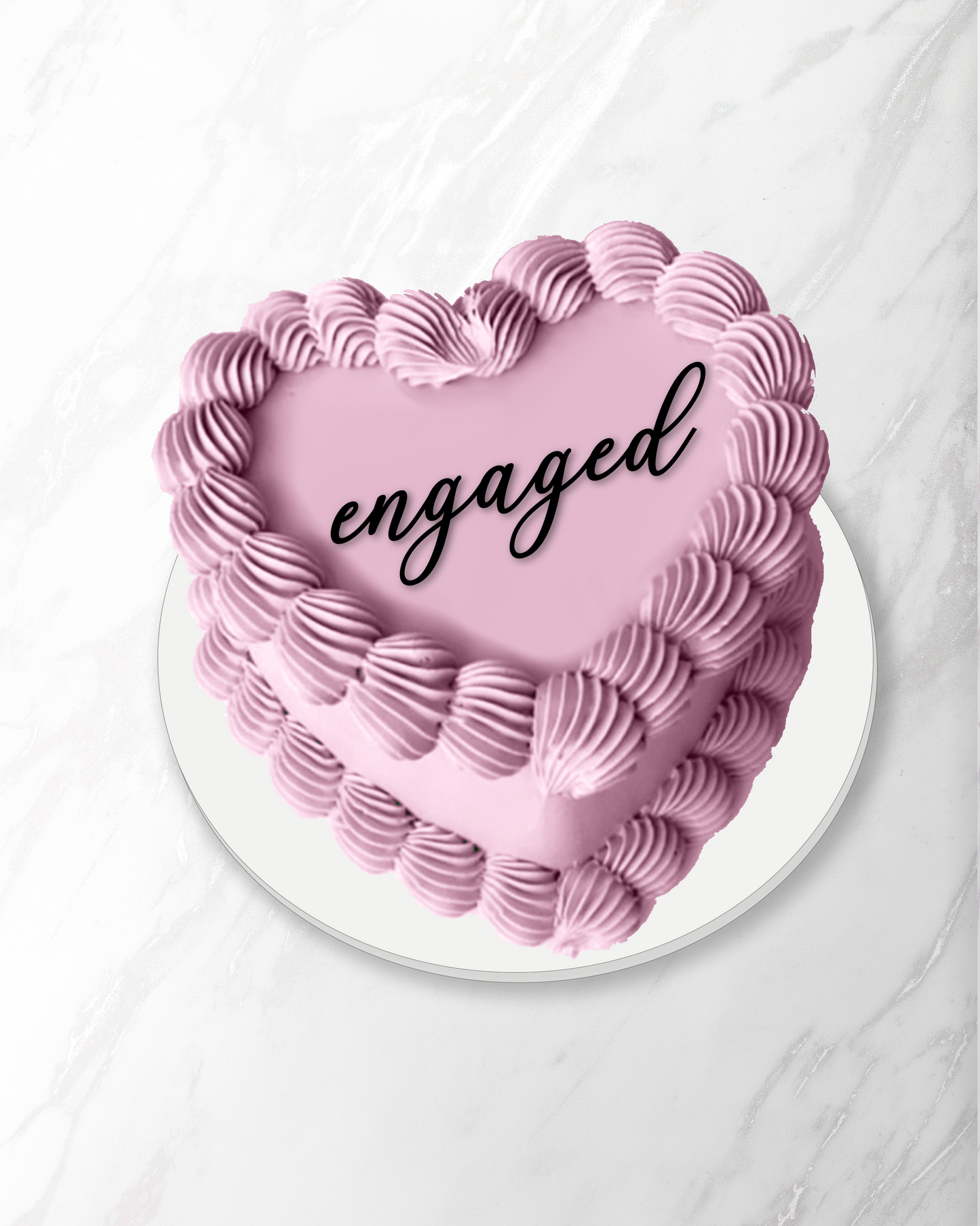 Acrylic Cake Charm - Engaged - The Cozy Nest Handmade