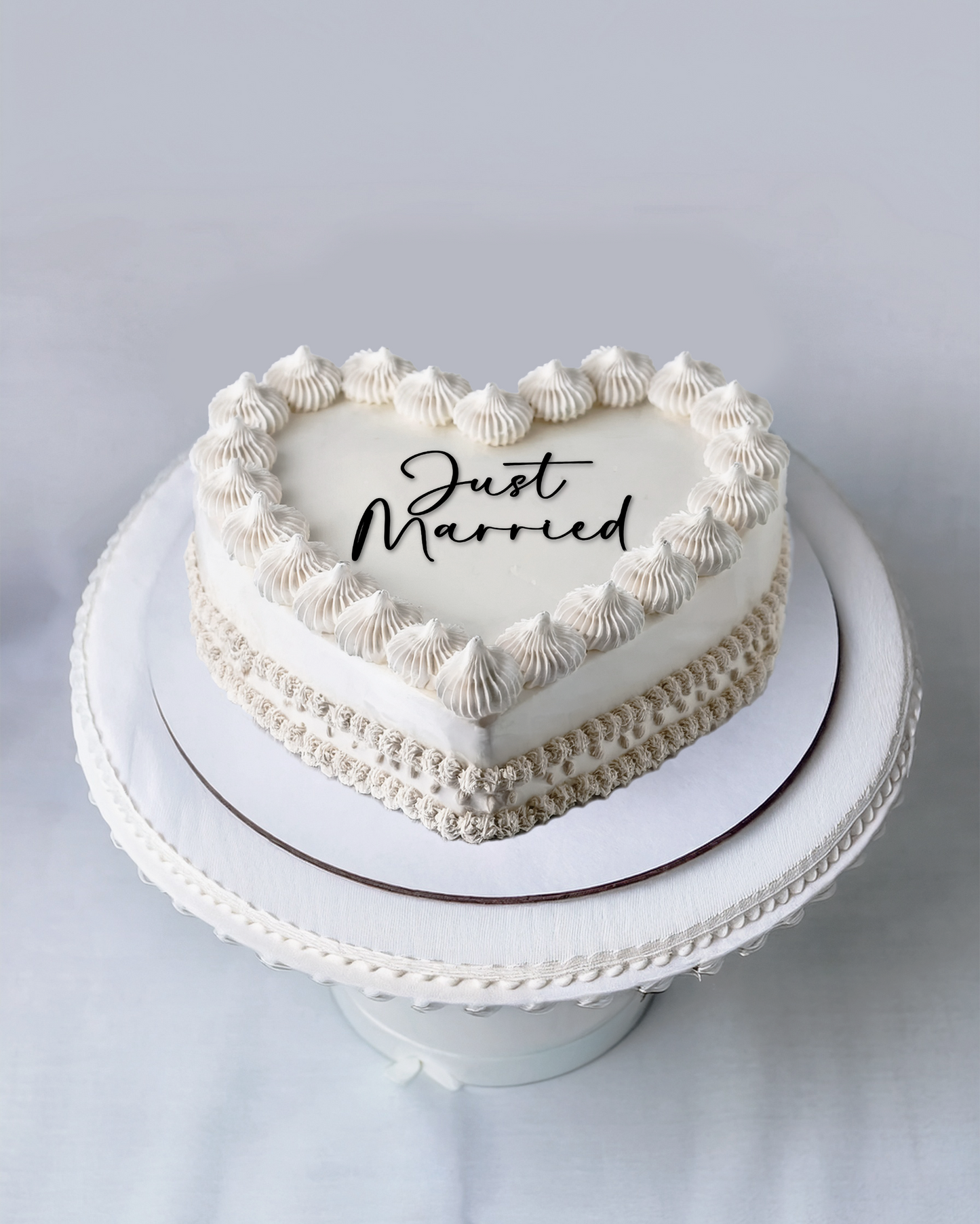 Acrylic Cake Charm - Just Married - The Cozy Nest Handmade