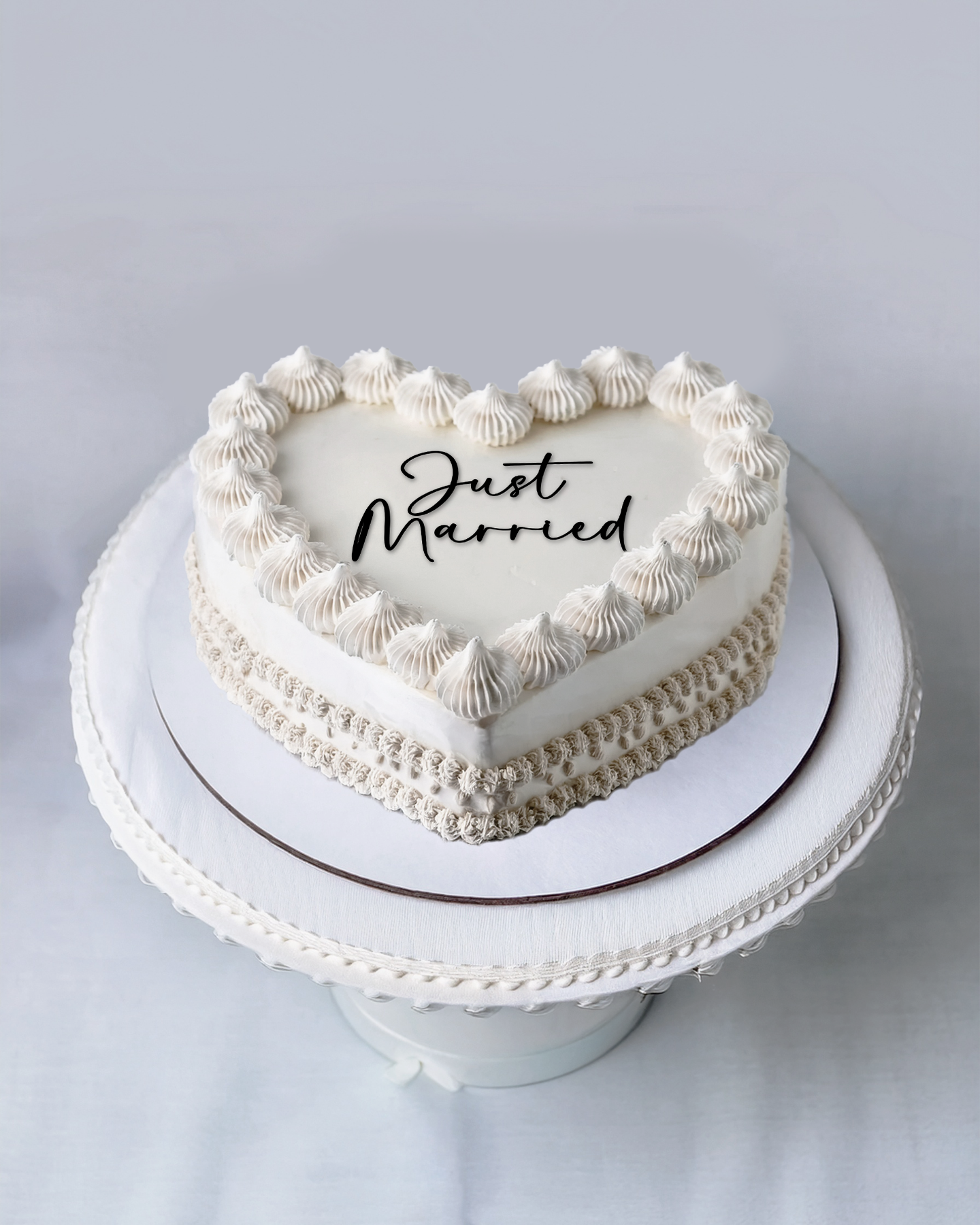 Acrylic Cake Charm - Just Married - The Cozy Nest Handmade