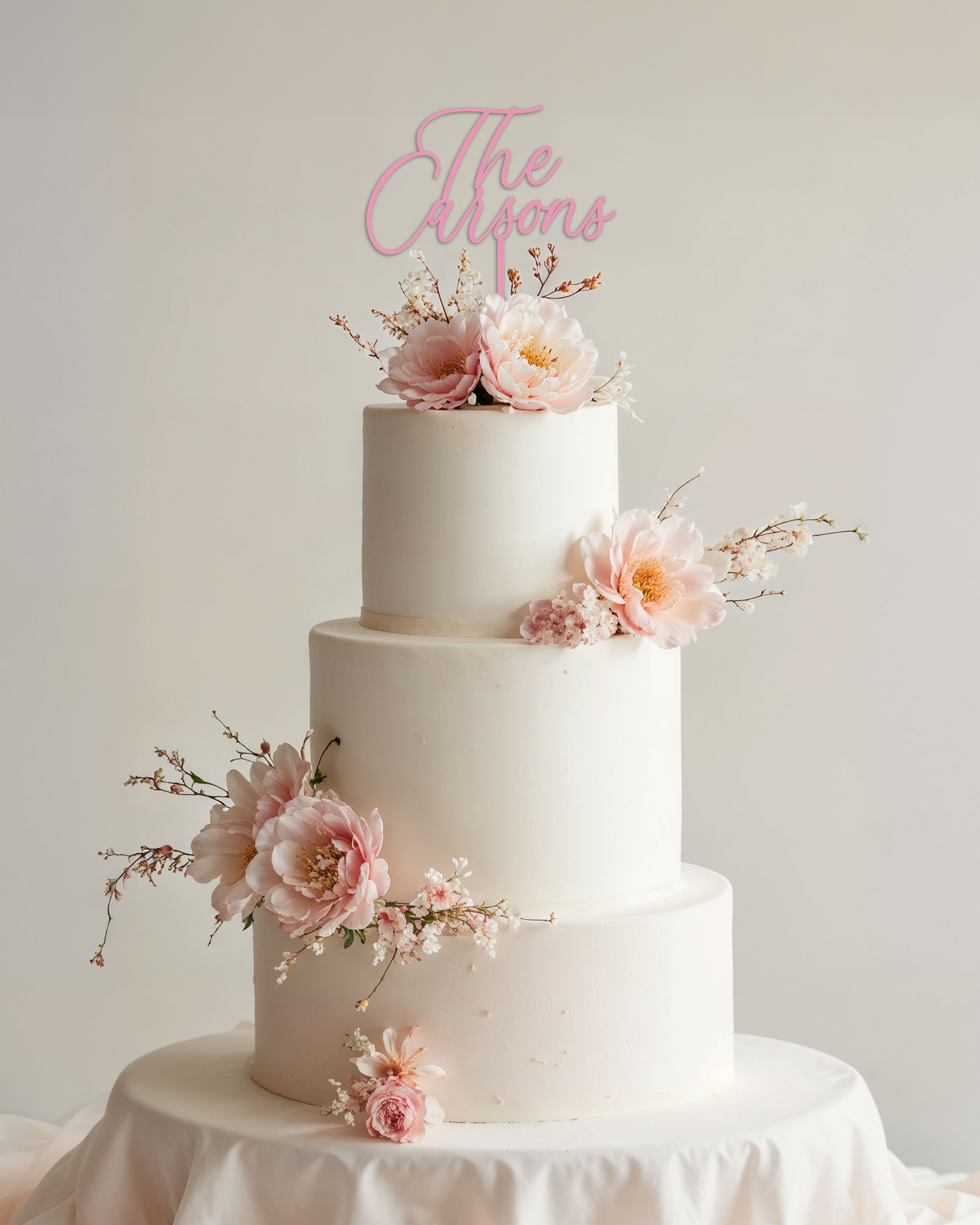 Wedding Cake Topper - Surname - The Cozy Nest Handmade