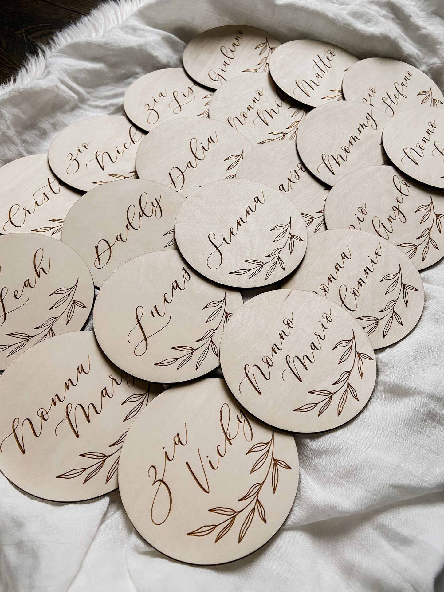 Wood Seating Cards - The Cozy Nest Handmade