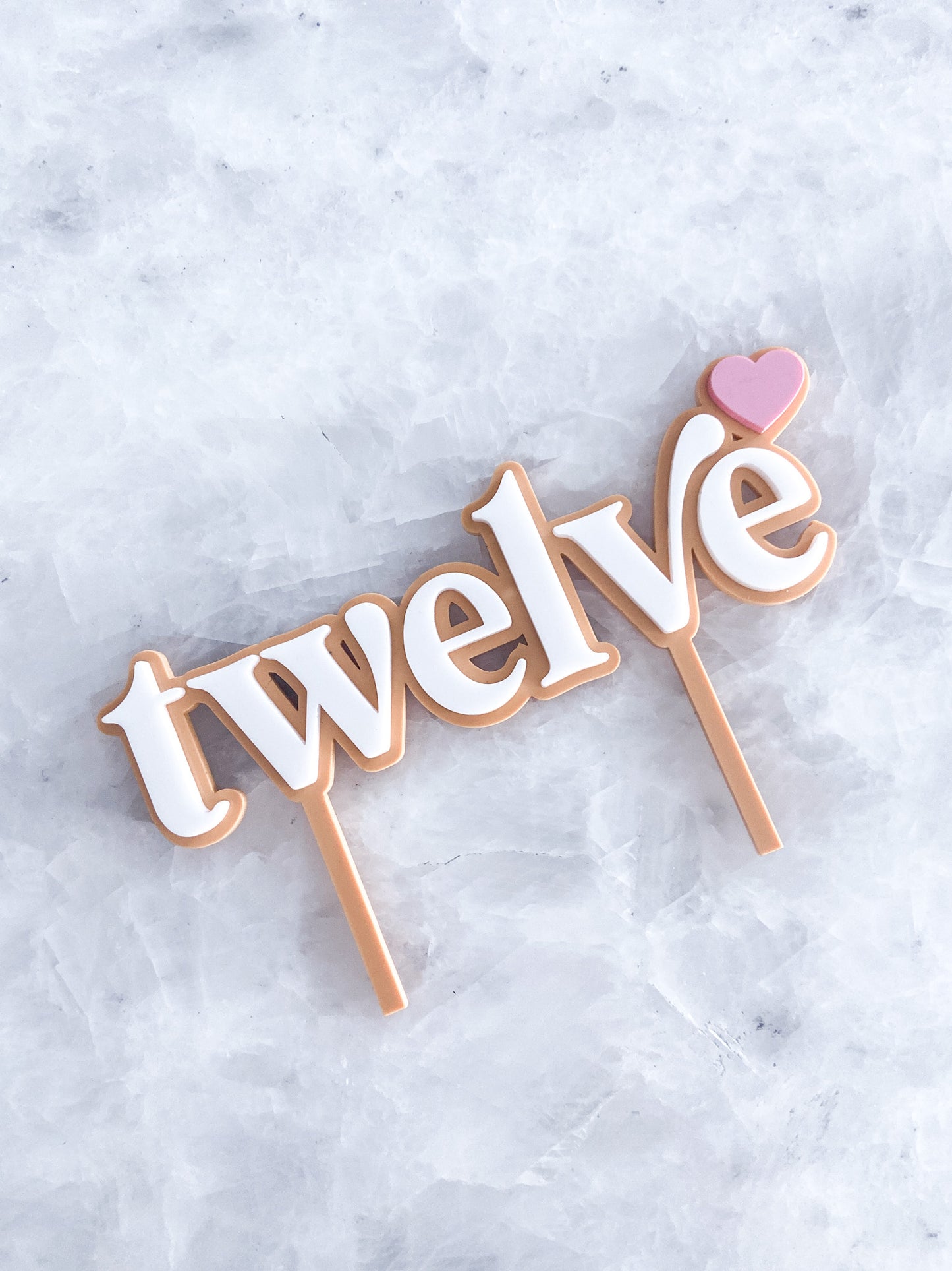 Birthday Cake Topper, Layered Acrylic - The Cozy Nest Handmade