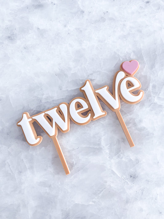 Birthday Cake Topper, Layered Acrylic - The Cozy Nest Handmade