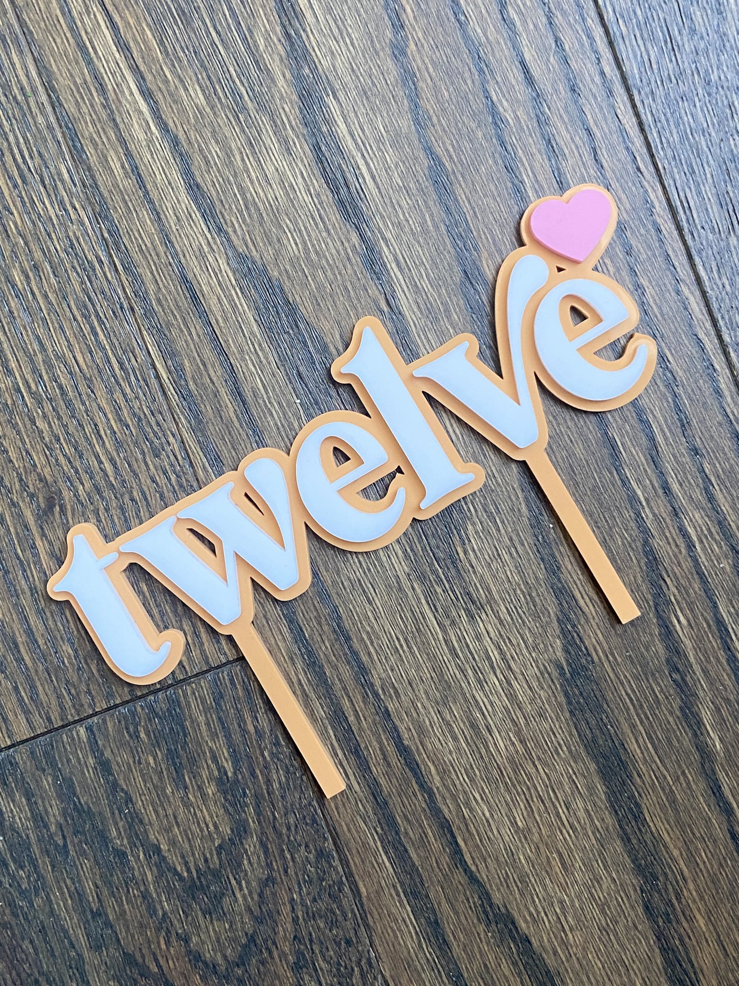 Birthday Cake Topper, Layered Acrylic - The Cozy Nest Handmade