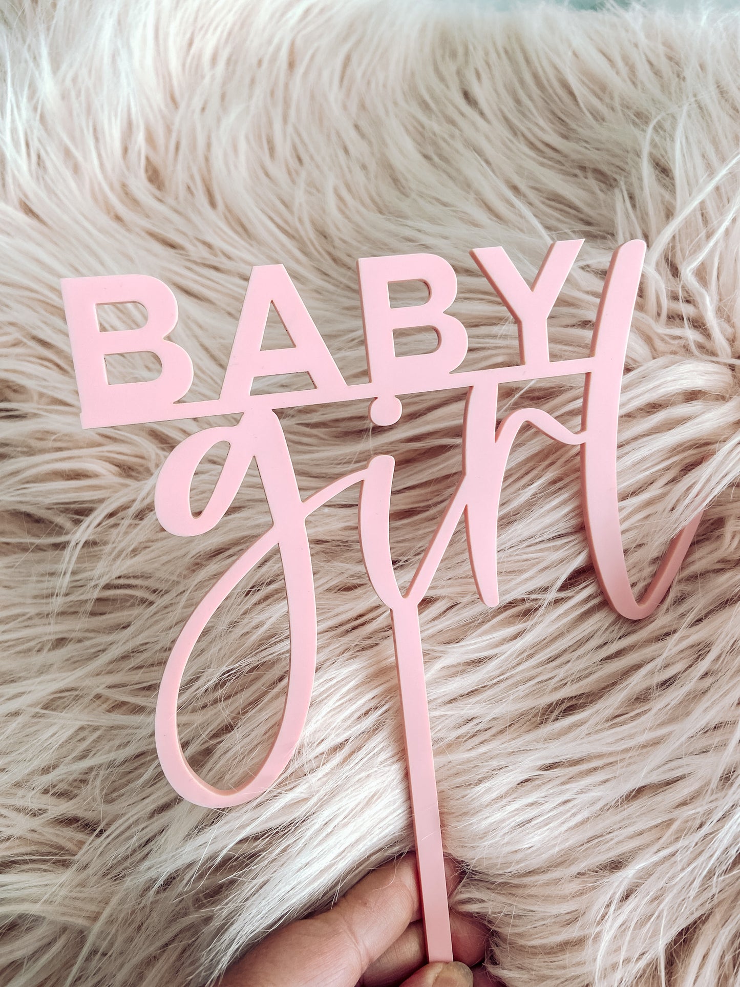 Baby Girl Cake Topper - The Cozy Nest Handmade