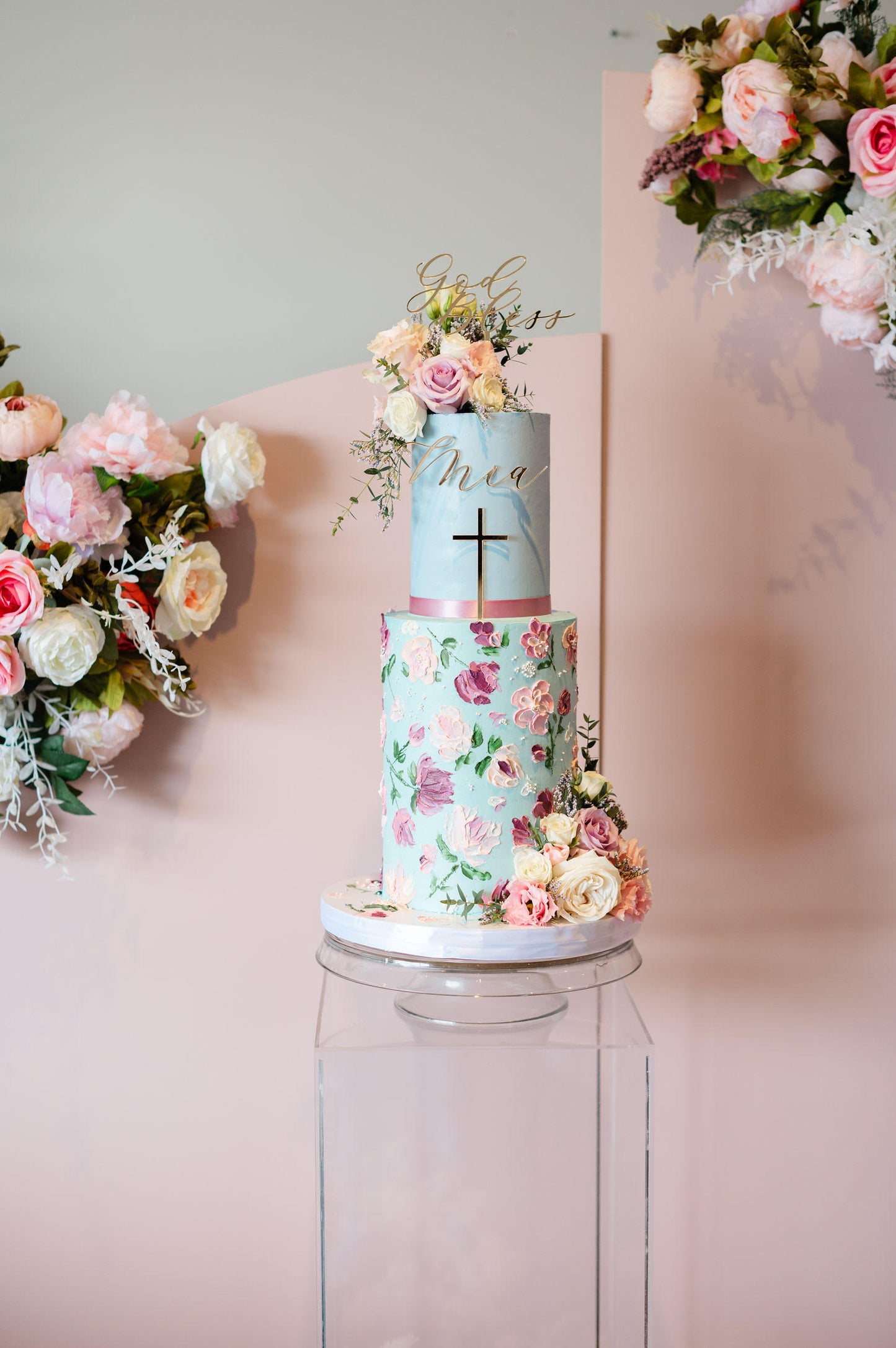 Sacrament 3 pc Cake Topper Set - Single Layer - The Cozy Nest Handmade