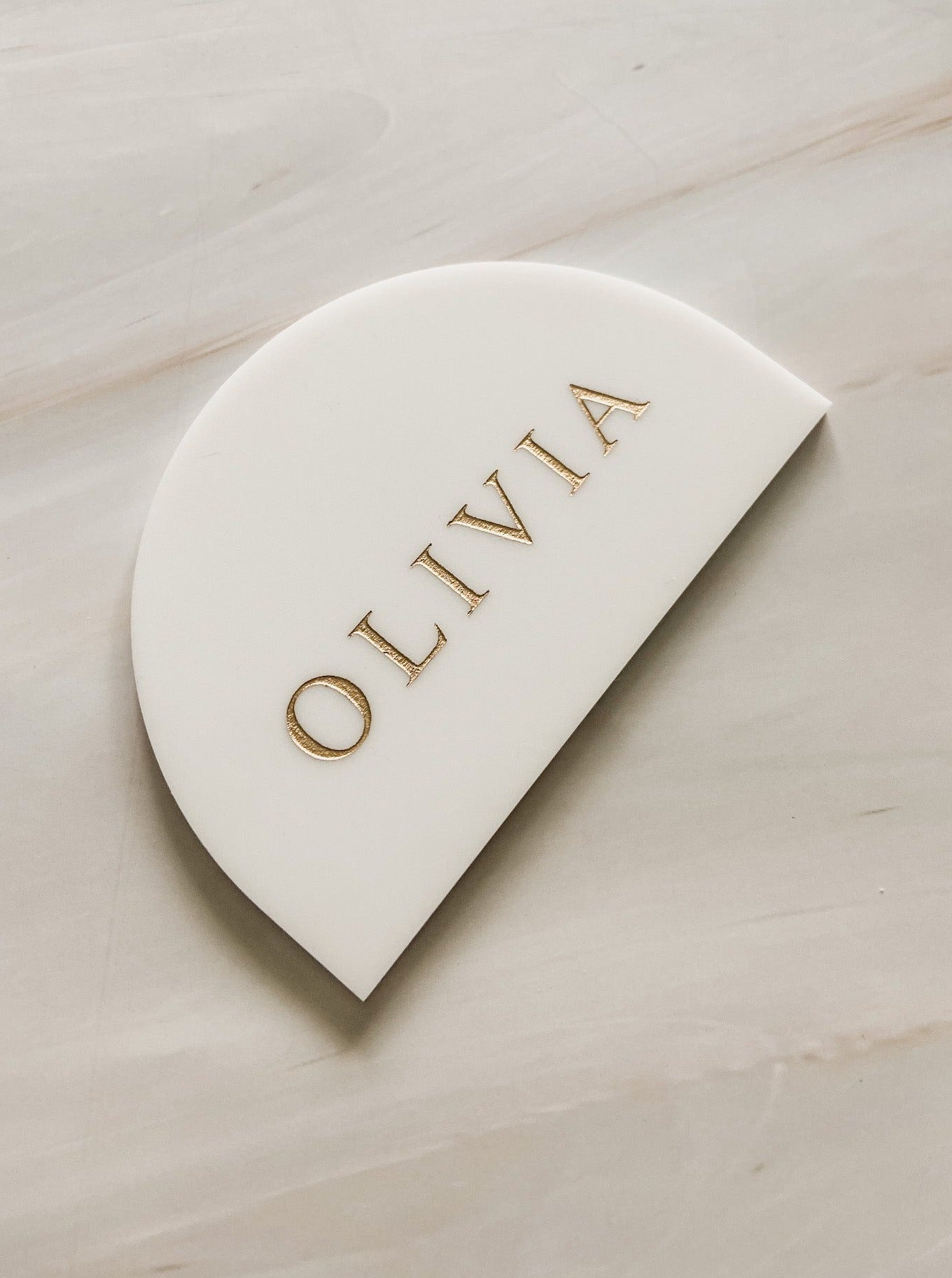 Acrylic Seating Cards - Arched - The Cozy Nest Handmade