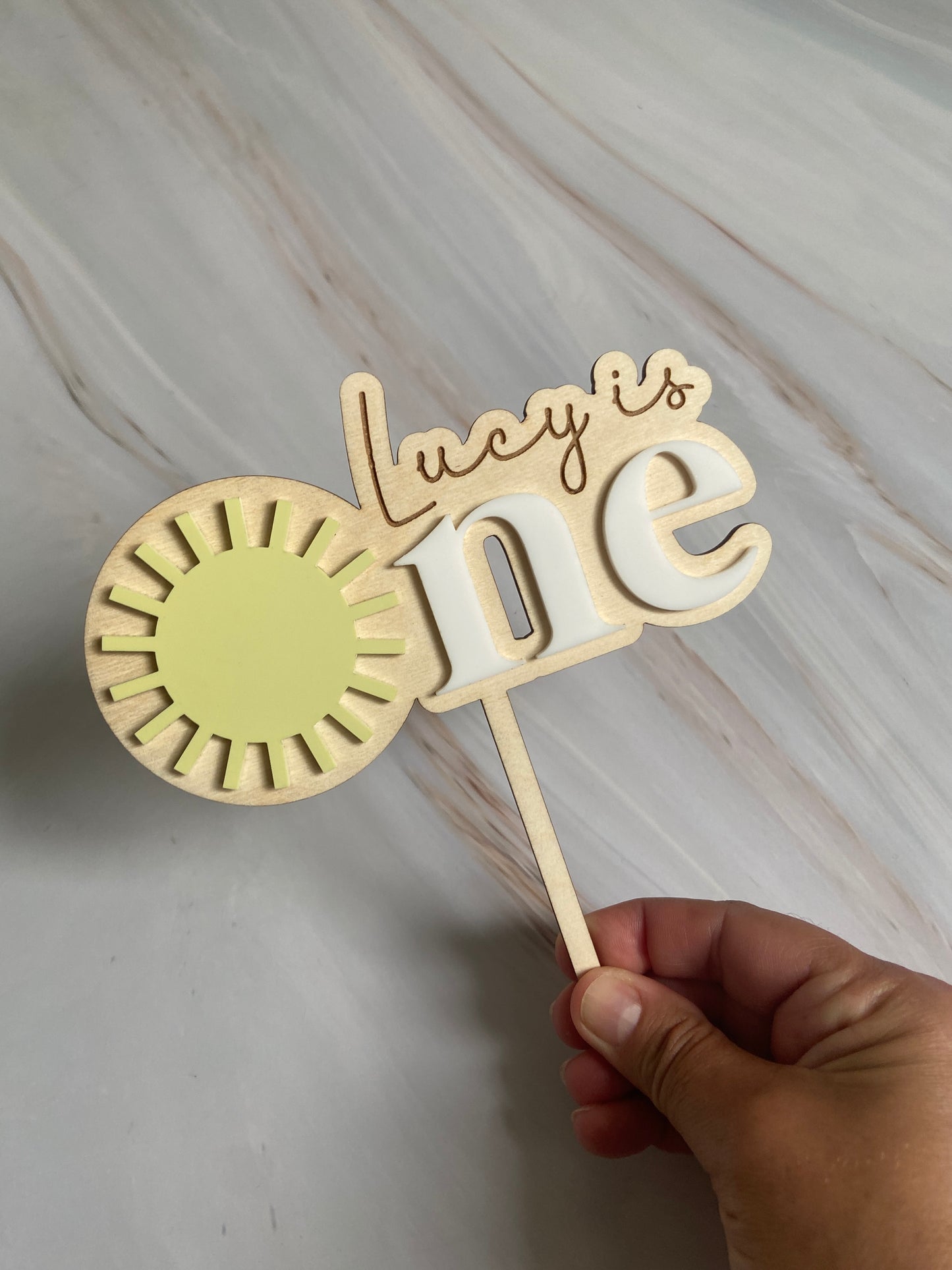 Little Sunshine First Birthday Cake Topper - The Cozy Nest Handmade