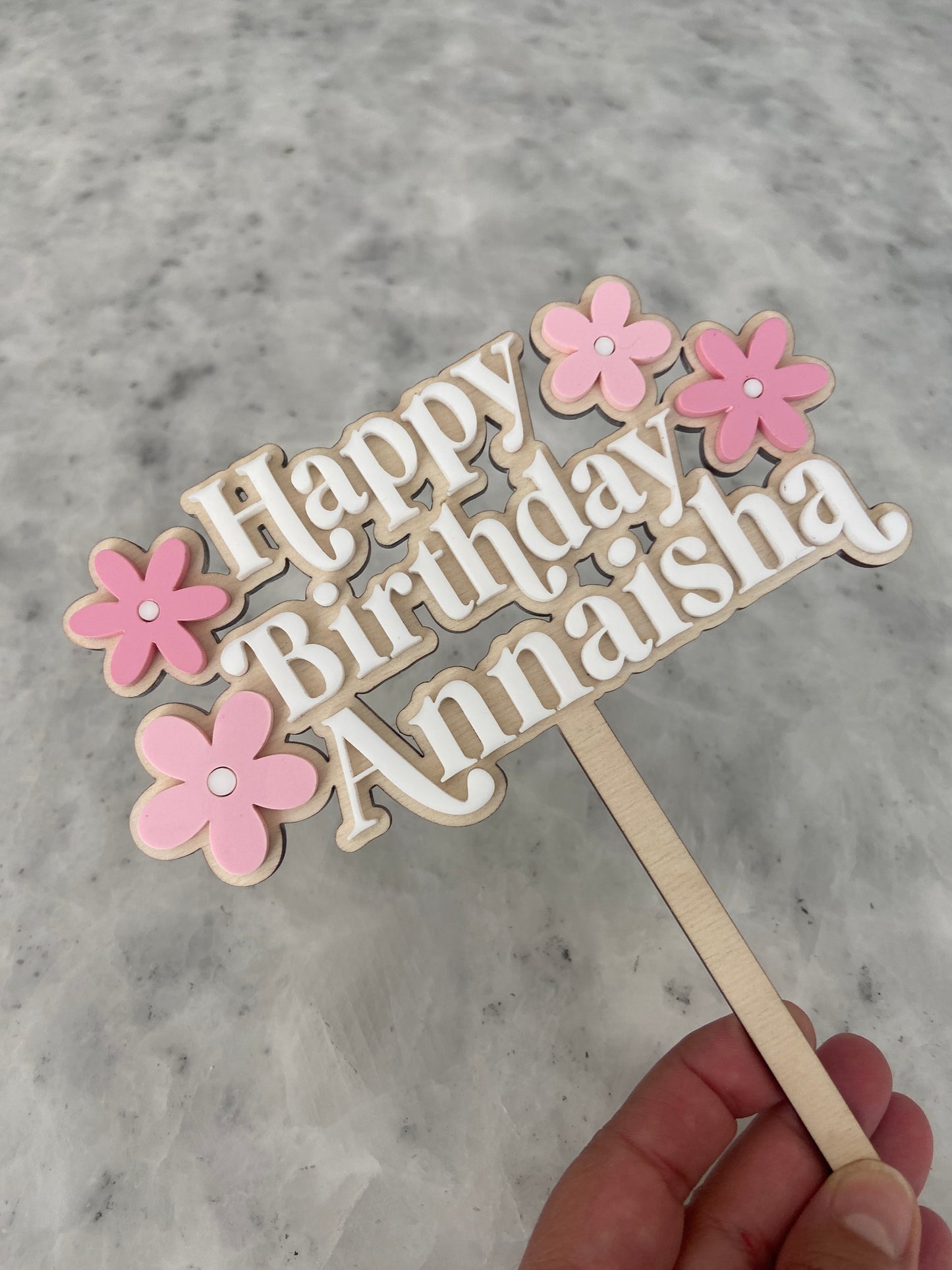Wildflower Birthday Cake Topper - The Cozy Nest Handmade