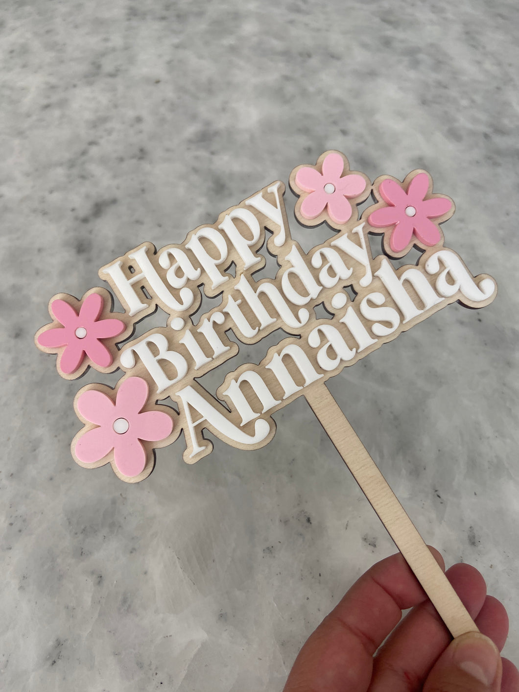 Wildflower Birthday Cake Topper