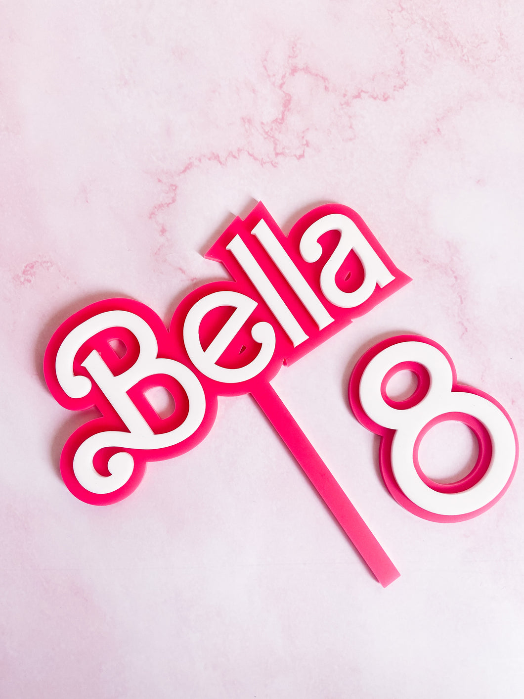 Hot Pink Cake Topper
