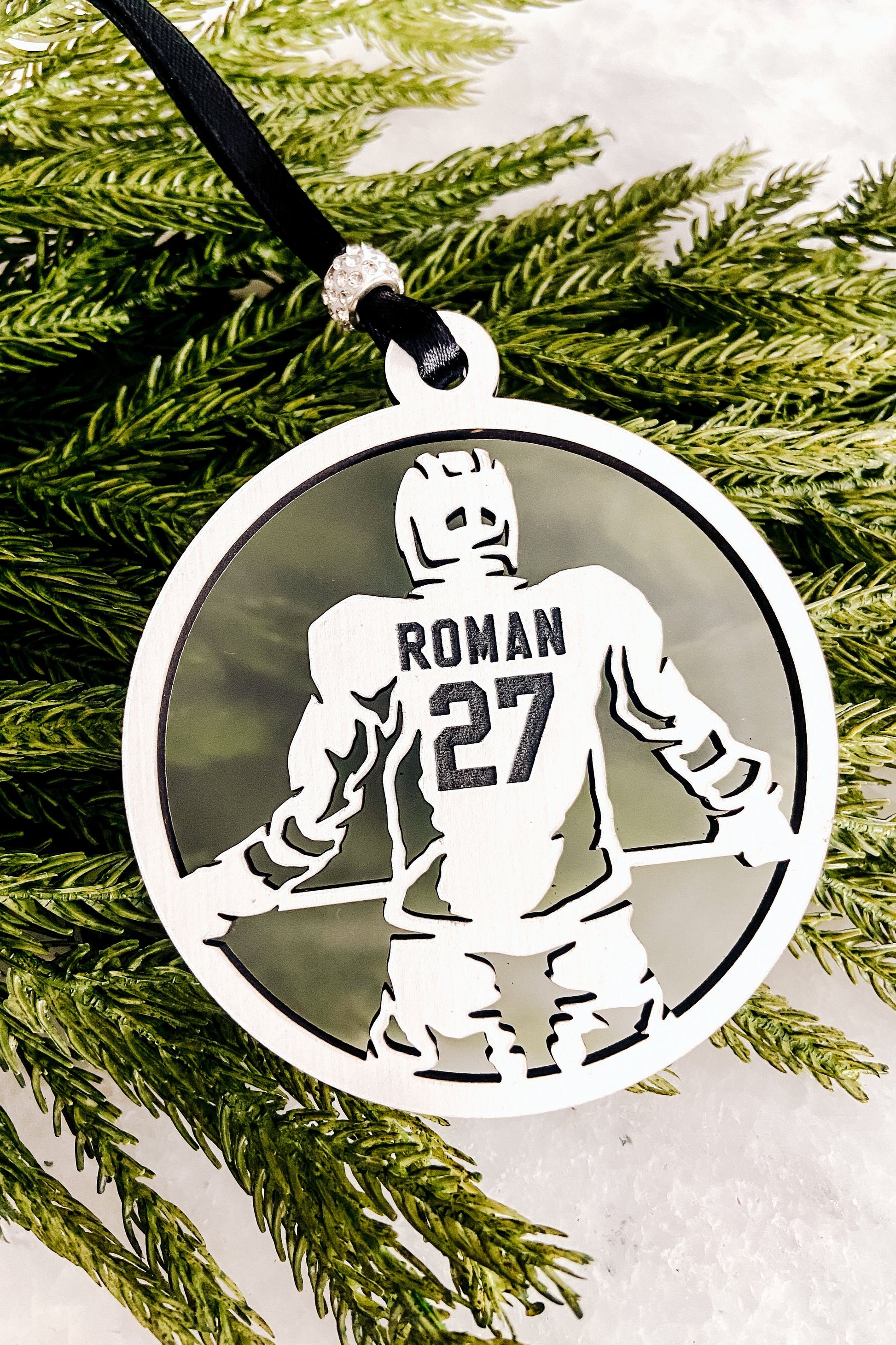 personalized kids Hobby sport Christmas Ornament hockey
