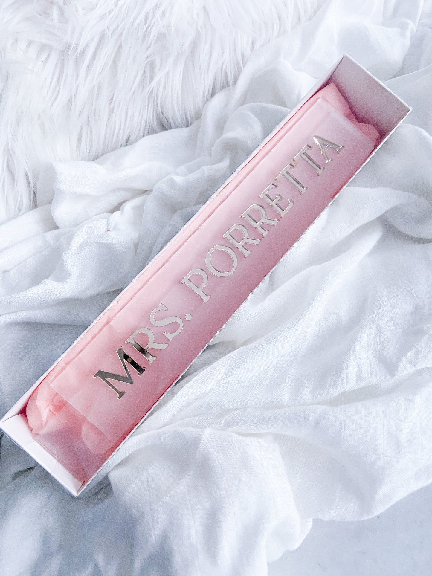 Acrylic Desk Name Plate - Solid - The Cozy Nest Handmade