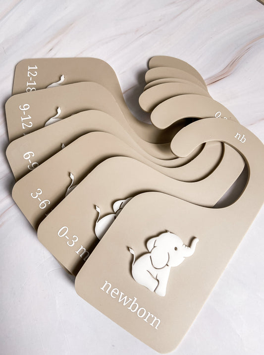 Baby Elephant Acrylic Closet Dividers