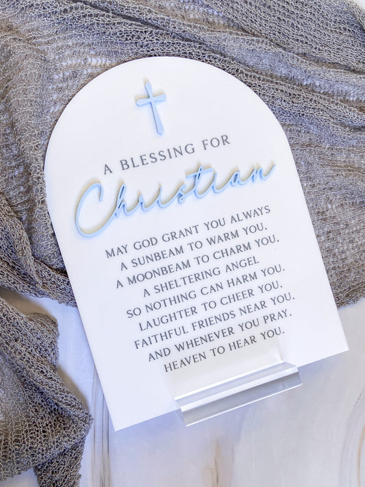 A Blessing for Baby - Baptism/Newborn Keepsake - The Cozy Nest Handmade