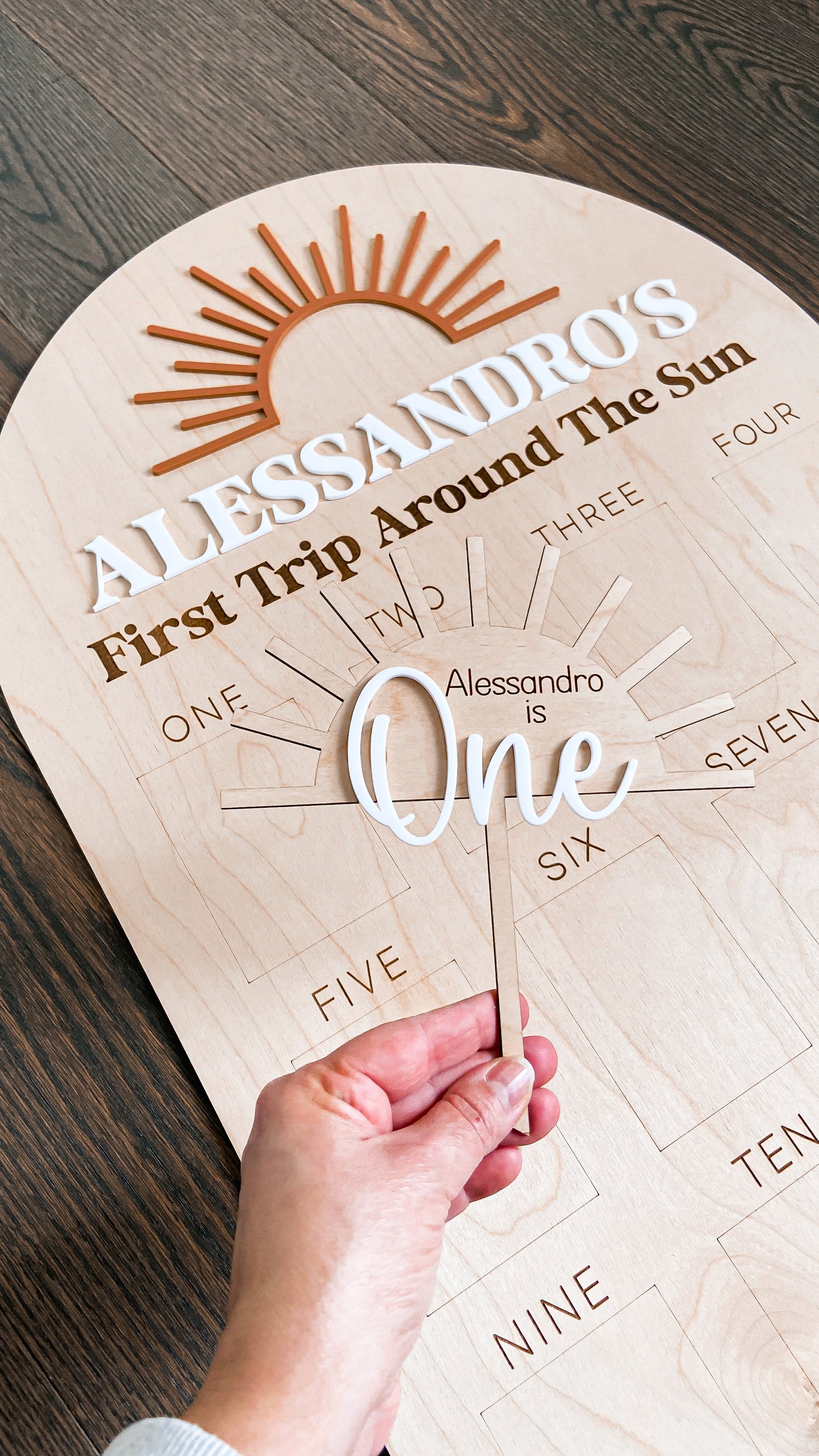Custom Baby's First Year Photo Display Board - The Cozy Nest Handmade