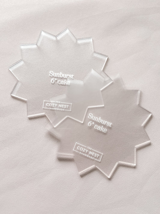 Sunburst - Cake Frosting Guide Set of 2 - The Cozy Nest Handmade
