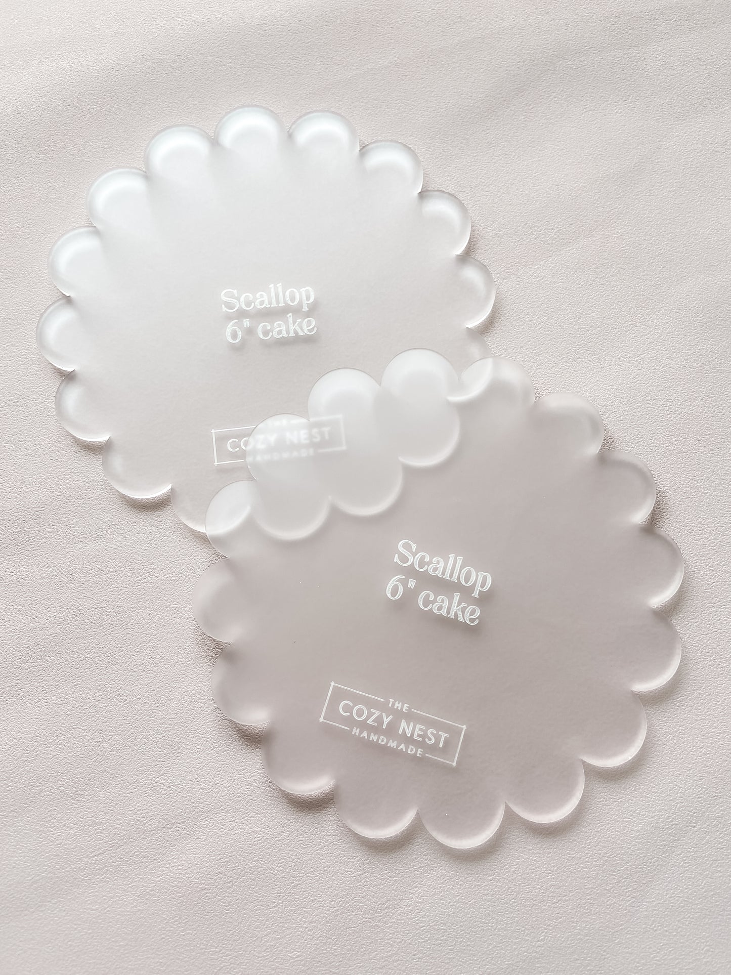 Scallop - Cake Frosting Guide Set of 2 - The Cozy Nest Handmade
