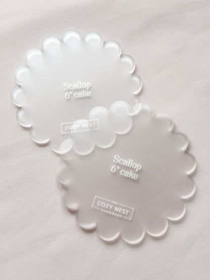 Scallop - Cake Frosting Guide Set of 2 - The Cozy Nest Handmade
