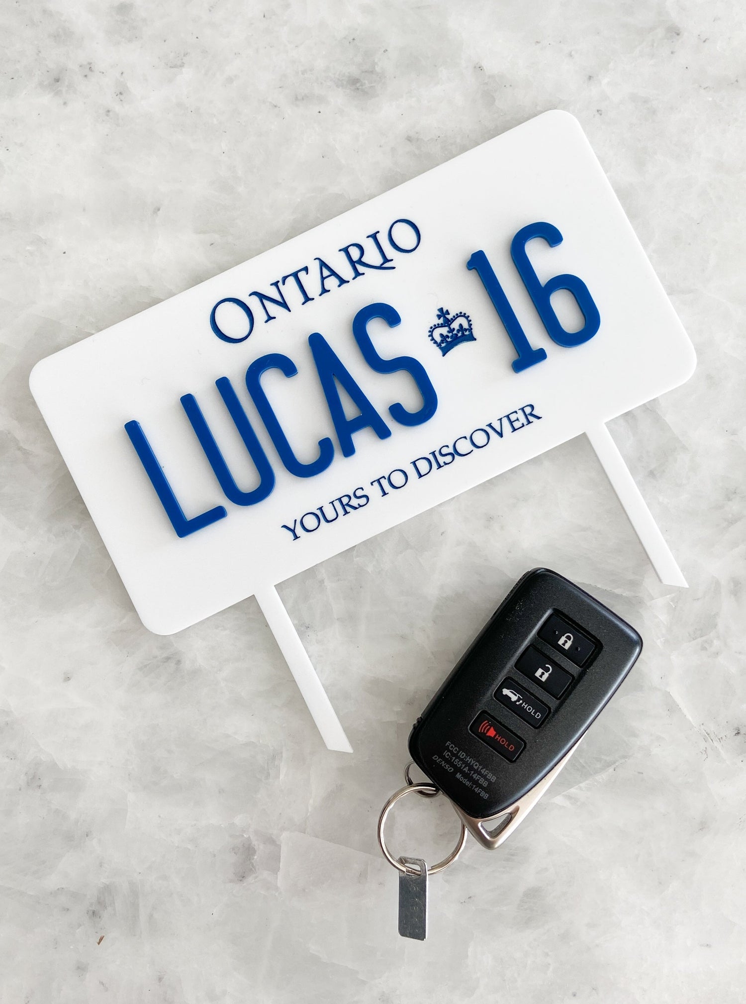 16th Birthday License Plate Cake Topper - The Cozy Nest Handmade