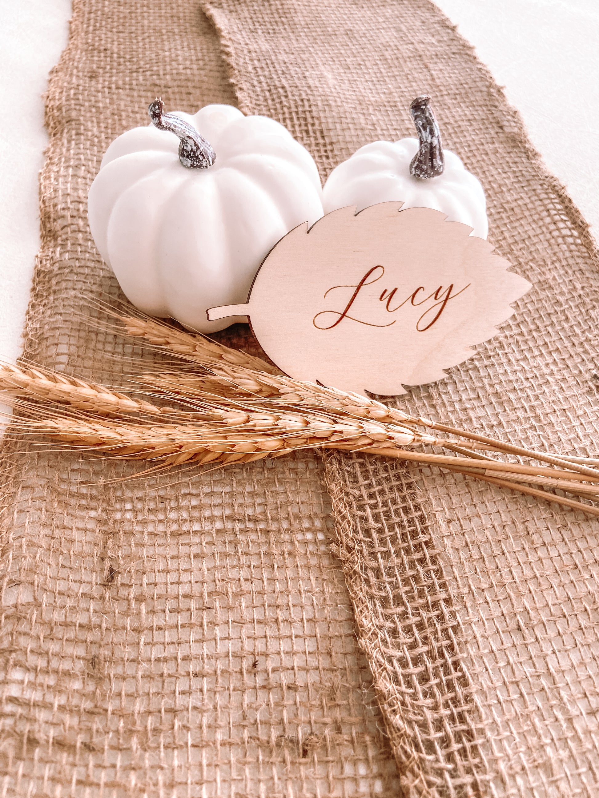 Thanksgiving seating cards place cards personalized engraved wood