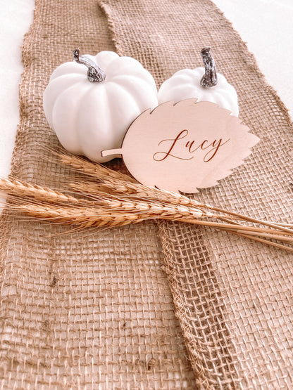 Thanksgiving seating cards place cards personalized engraved wood