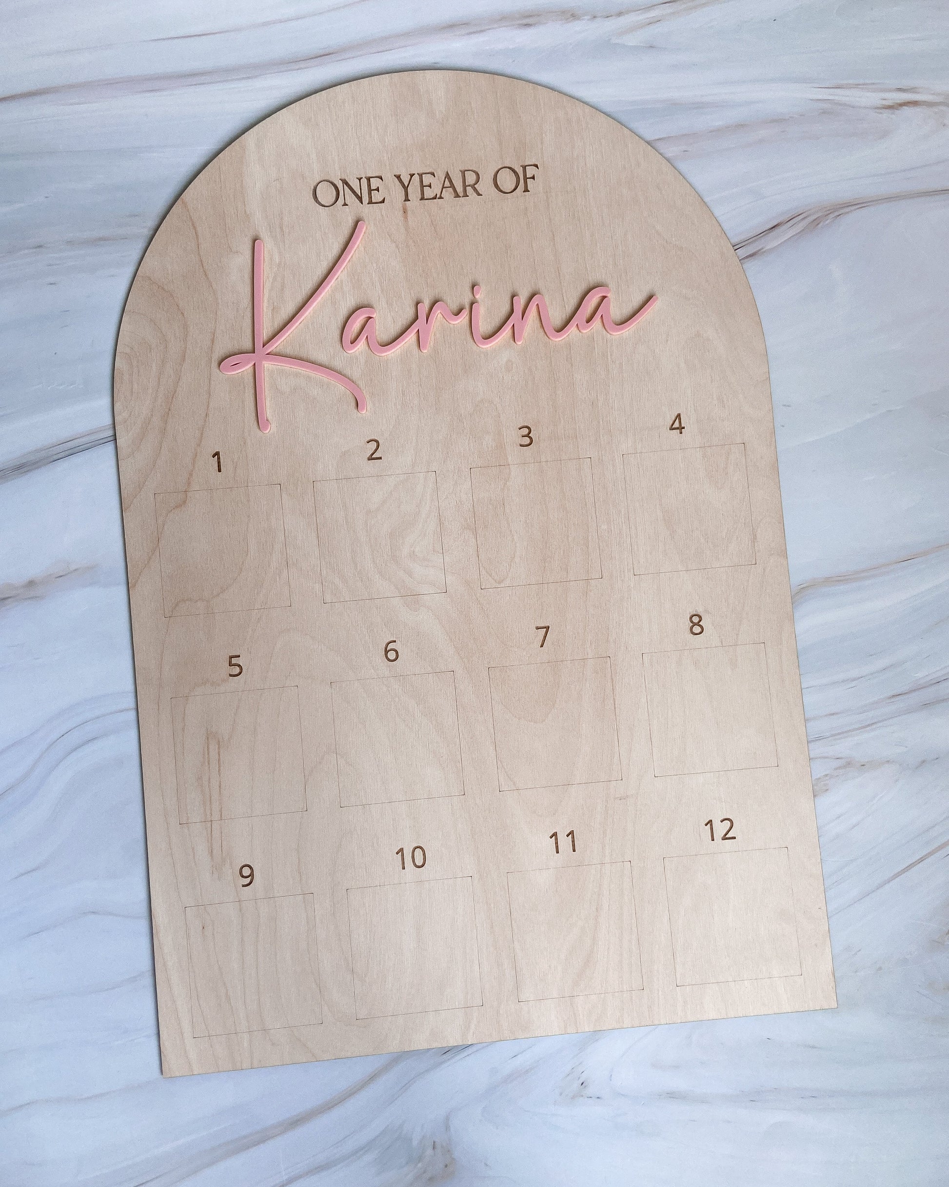Baby's First Year Photo Display Board - The Cozy Nest Handmade