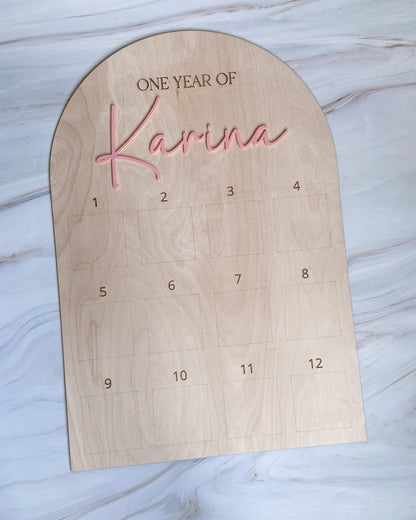 Baby's First Year Photo Display Board - The Cozy Nest Handmade