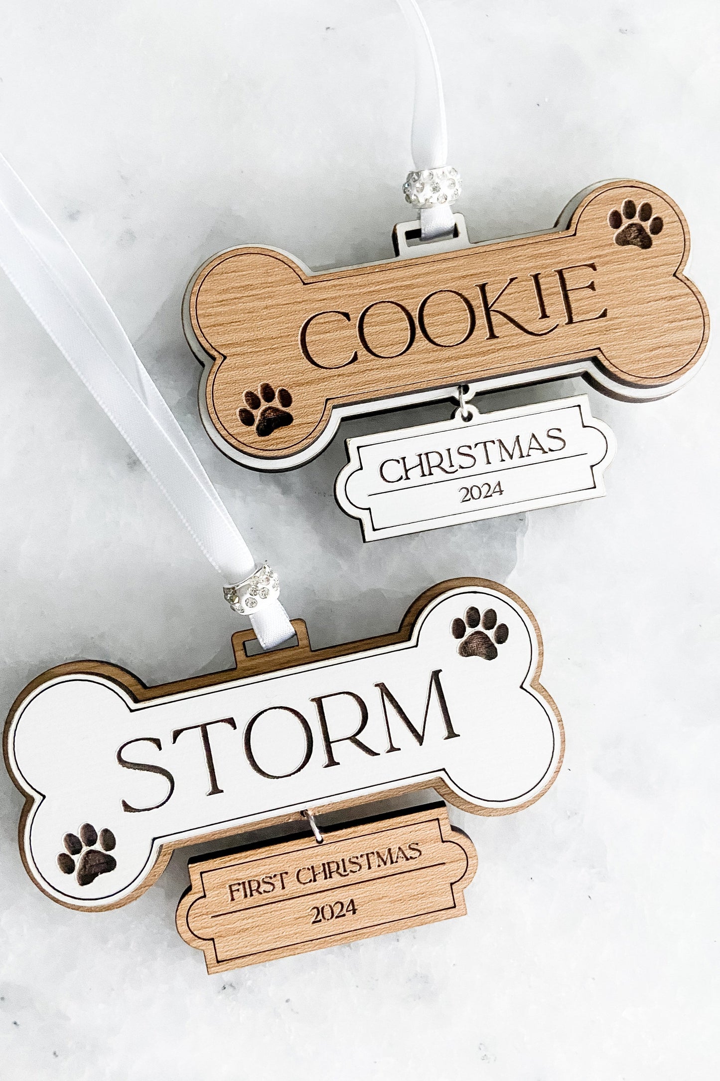 Dog Christmas Ornament Bone