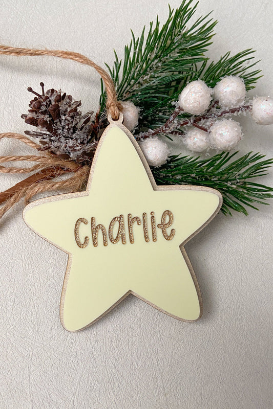 Personalized Children's Christmas Ornament Star