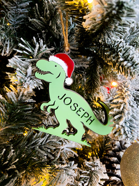 Personalized Christmas Ornament Dinosaur