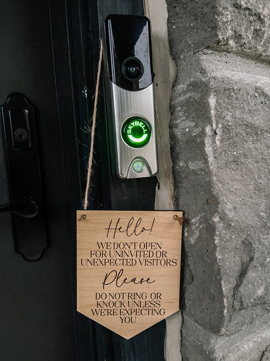 Doorbell/Doorknob No Soliciting Sign - The Cozy Nest Handmade