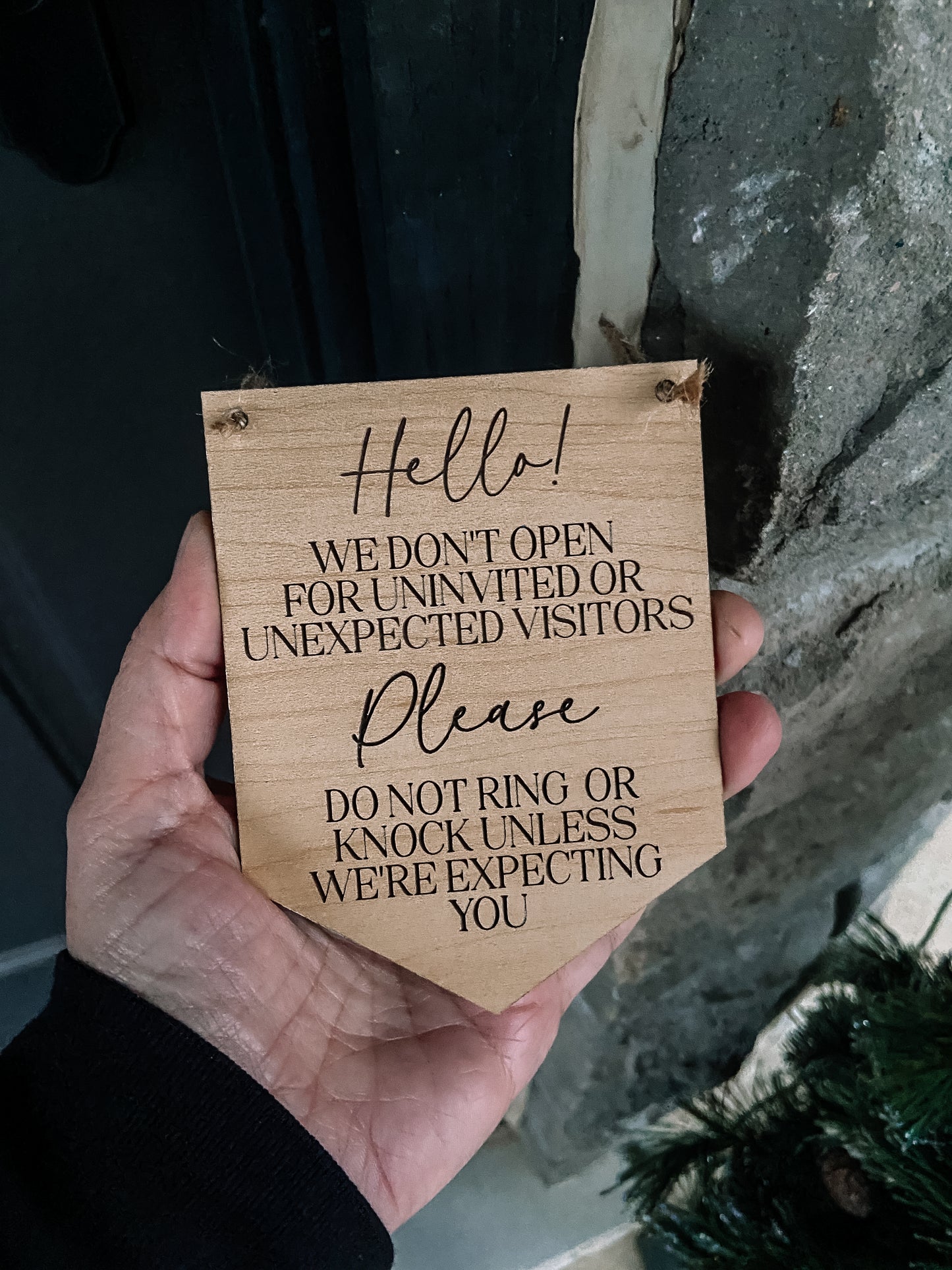 Doorbell/Doorknob No Soliciting Sign - The Cozy Nest Handmade
