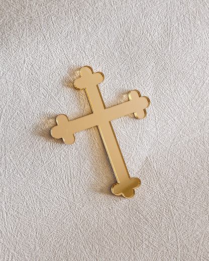 Acrylic Cake Charm - Orthodox Cross - The Cozy Nest Handmade